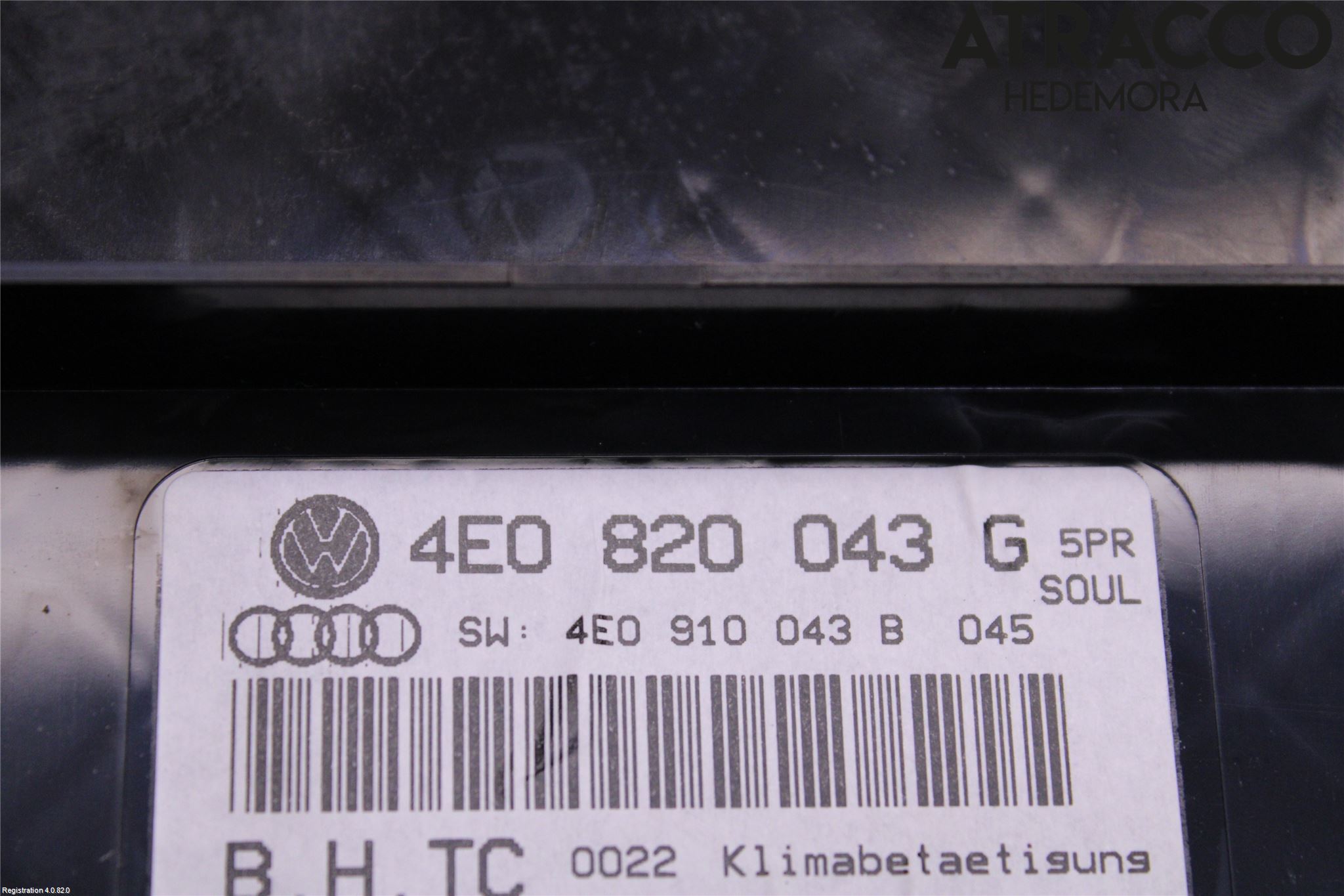 Audi A8/S8 4E  02-09 Varme Ac Betjening-Display