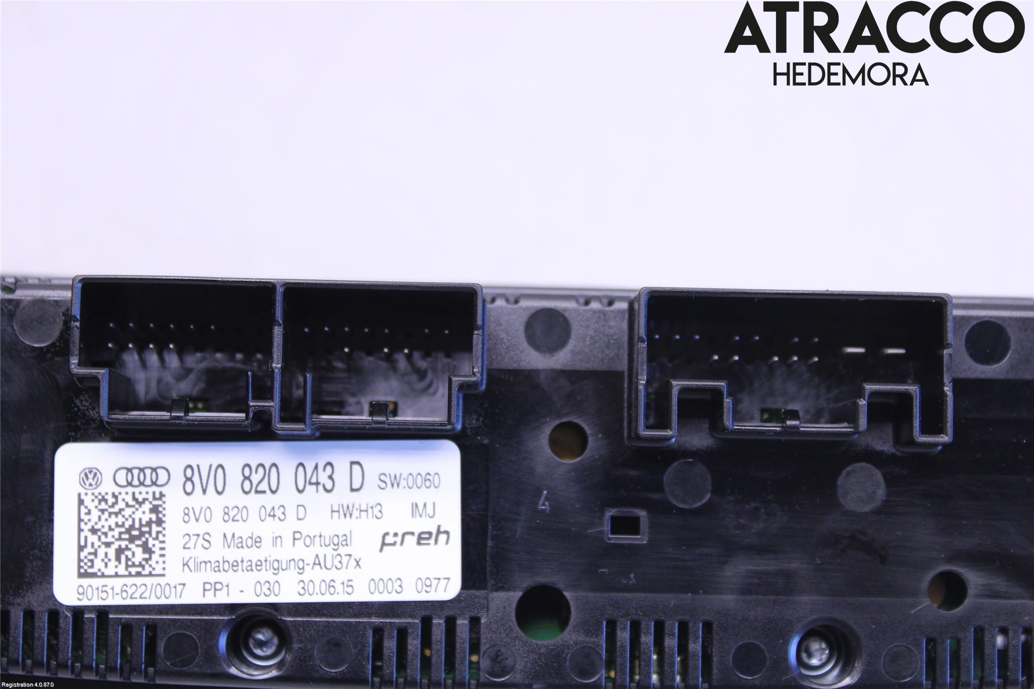 Audi A3/S3 8V 13-20 Varme Ac Betjening-Display