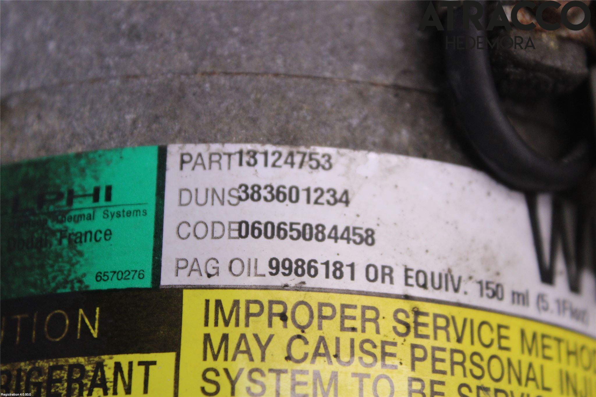 Opel ASTRA H 04-12 Varme Ac Kompressor