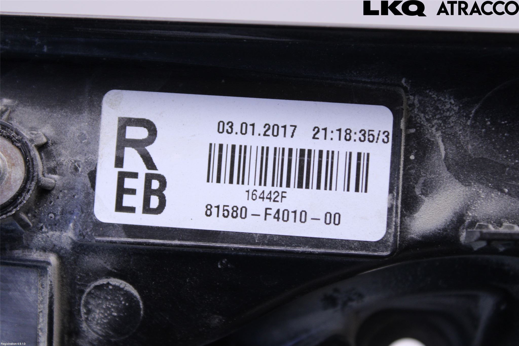 Toyota C-HR 16-23 Baklykt Høyre  På Luke(Indre)