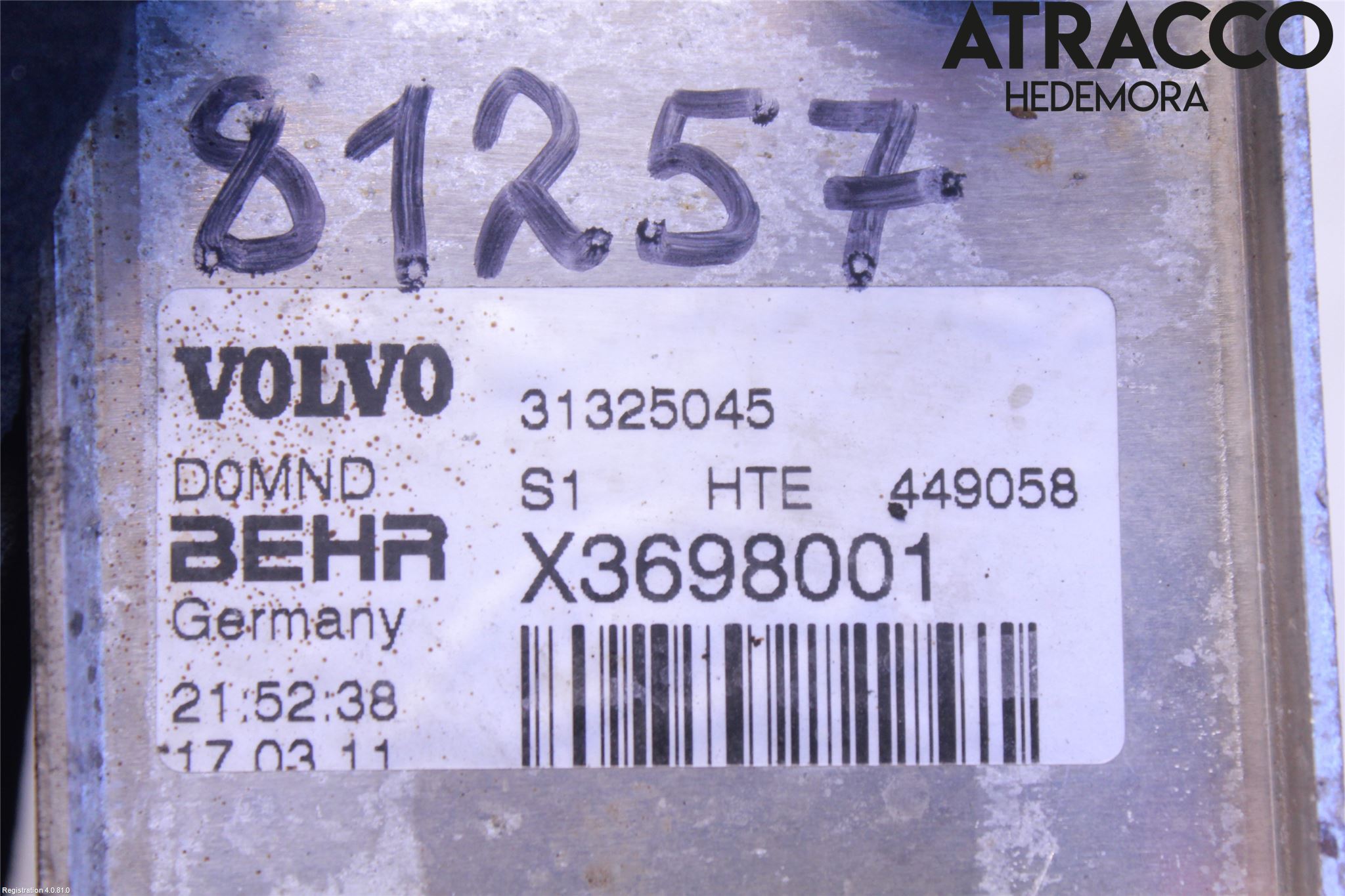 Volvo V60 11-13 Radiator Oljekjøler Motor