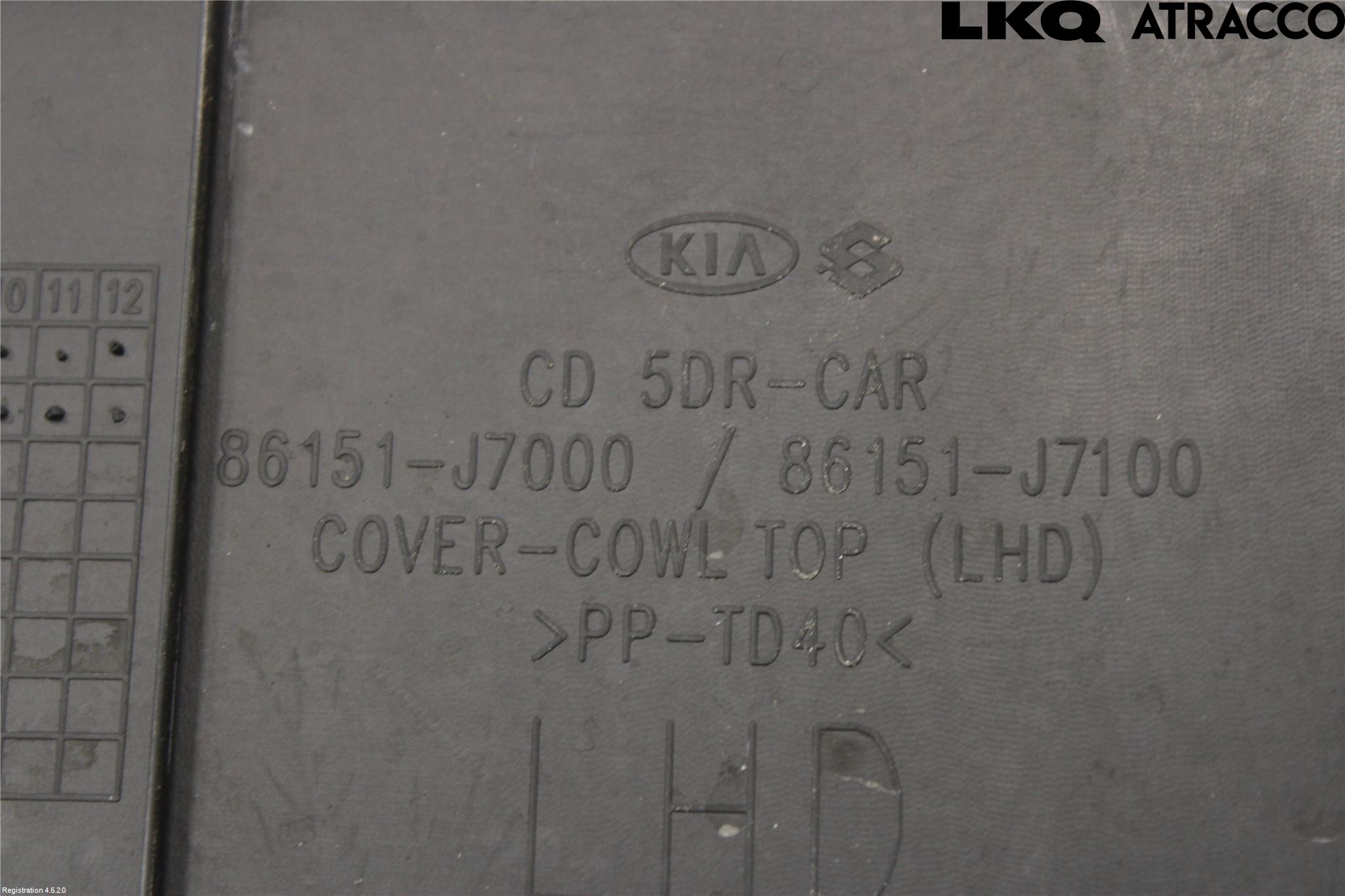 Kia CEED/CEED SW 19- Visker Deksel-Grill-Under Frr