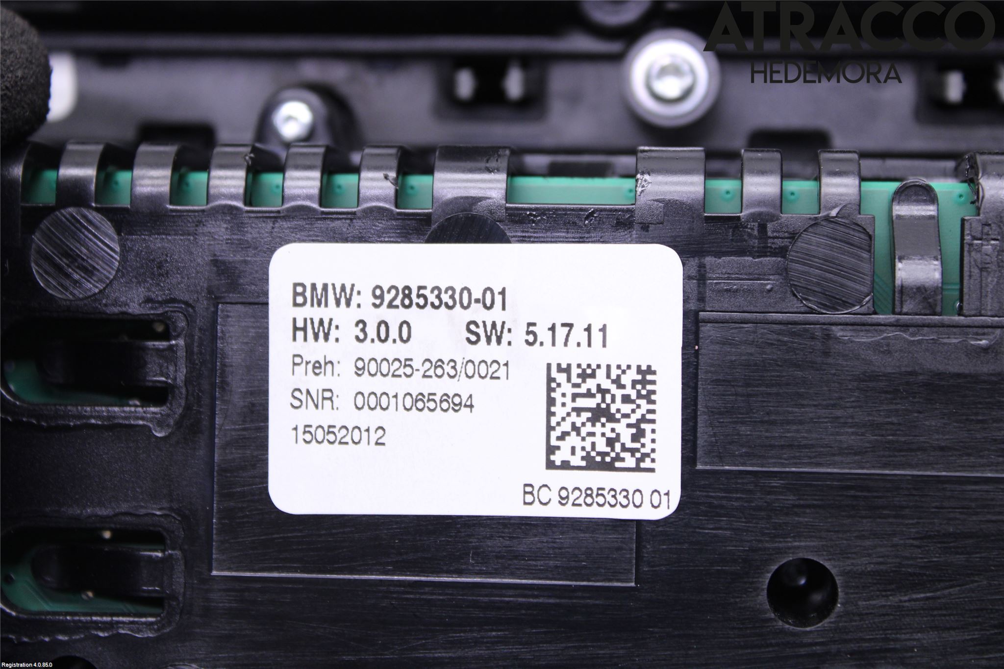 BMW 5 F10/F11/F18 09-17 Varme Ac Betjening-Display