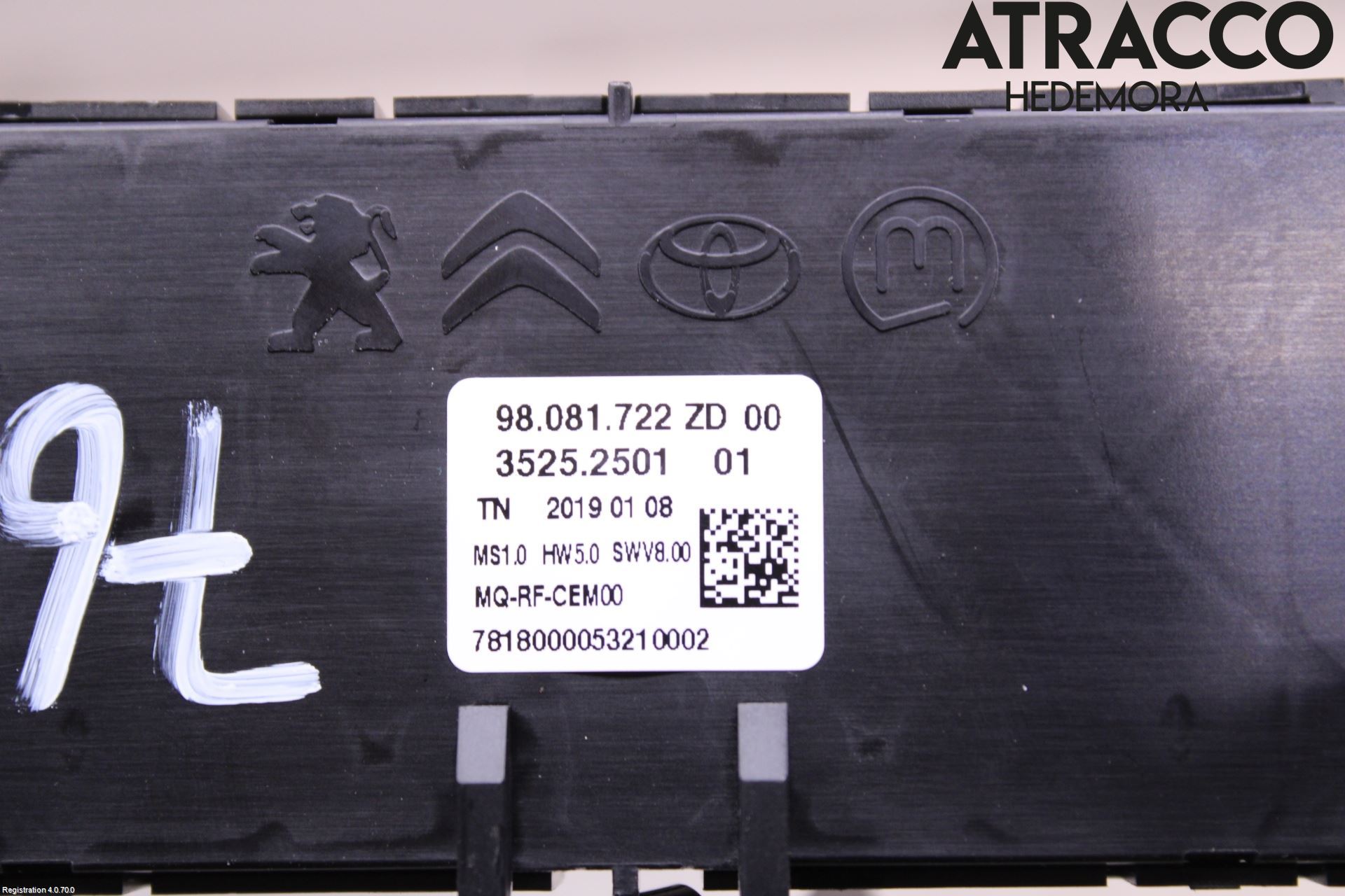 Citroen BERLINGO/E-BERLINGO 19- Varme Ac Betjening-Display