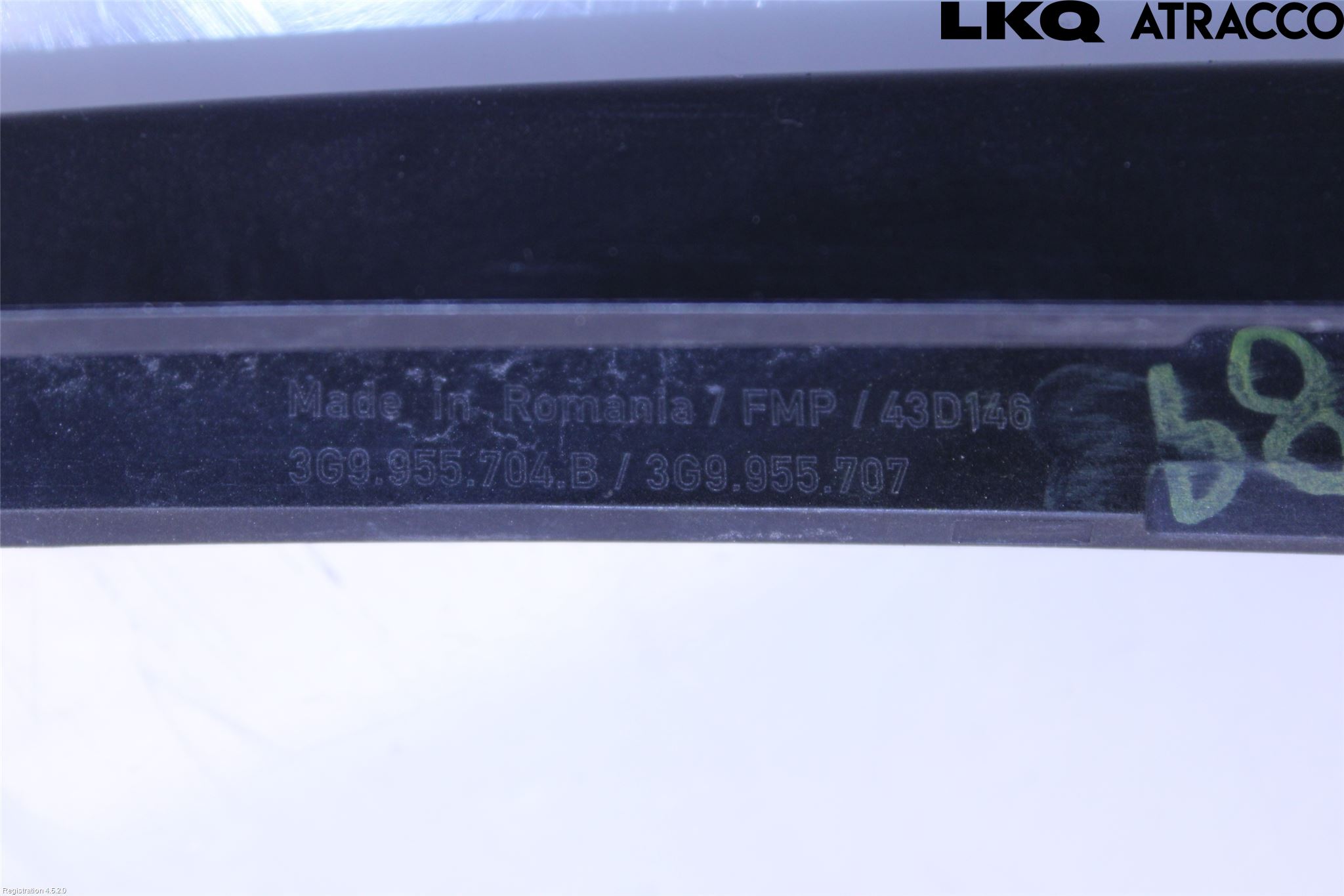 Volkswagen VW PASSAT 15-19 Viskerarm Bakrute
