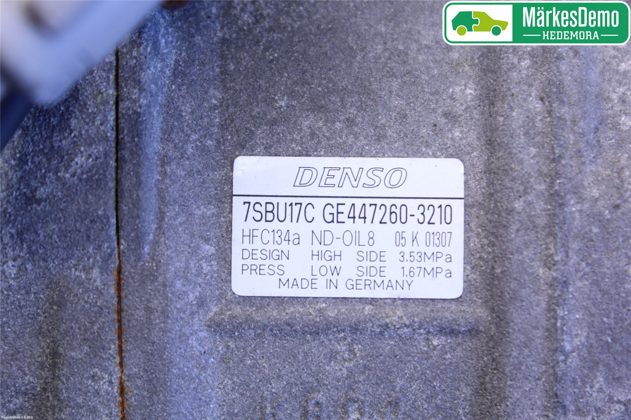 BMW 5 E60/61 Sed/Tou 02-10 Varme Ac Kompressor