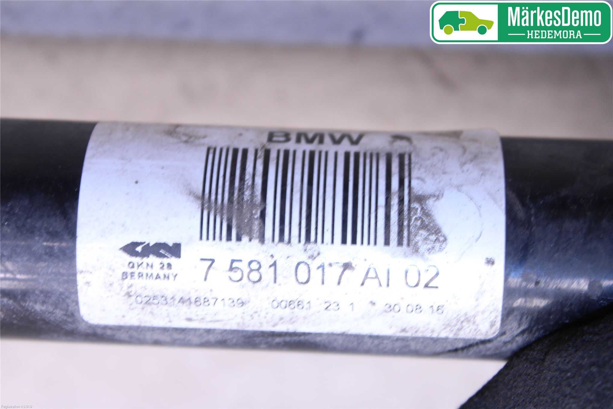BMW 5 F10/F11/F18 09-17 Drivaksel Bak Kompl Venstre