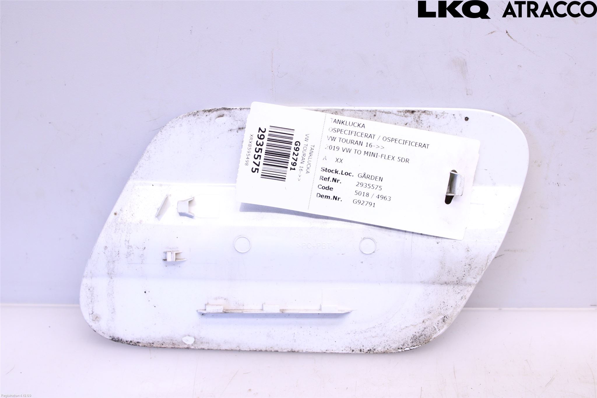 Volkswagen VW TOURAN 16- Drivstoff Tankluke