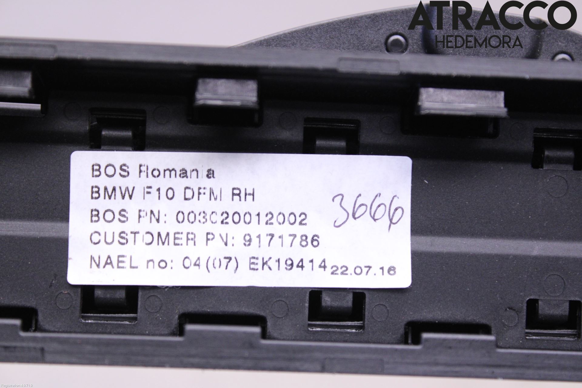 BMW 5 F10/F11/F18 09-17 Innr Solskjerm