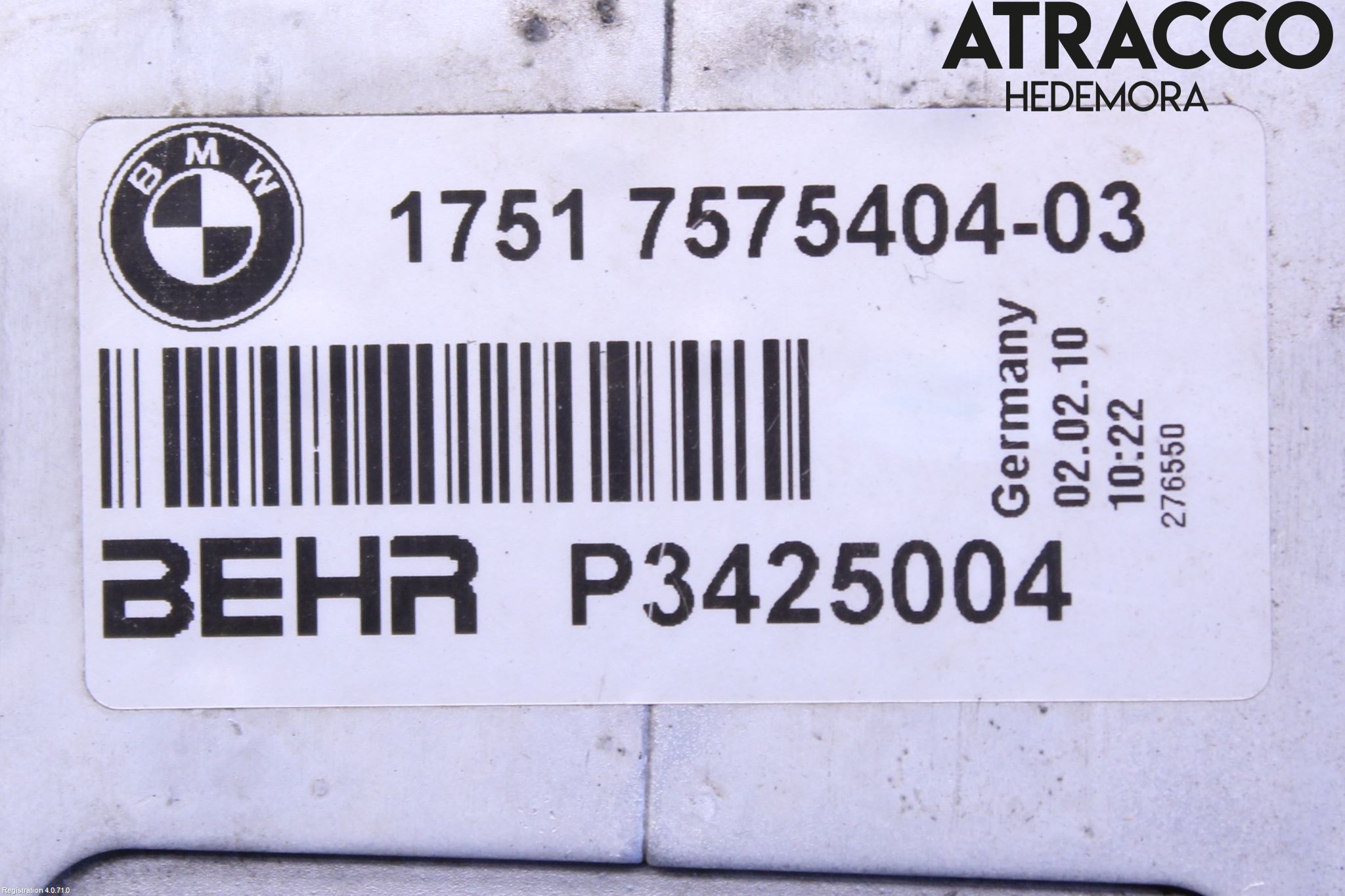 BMW 7 F01/02/03/04 09-15 Intercooler Radiator