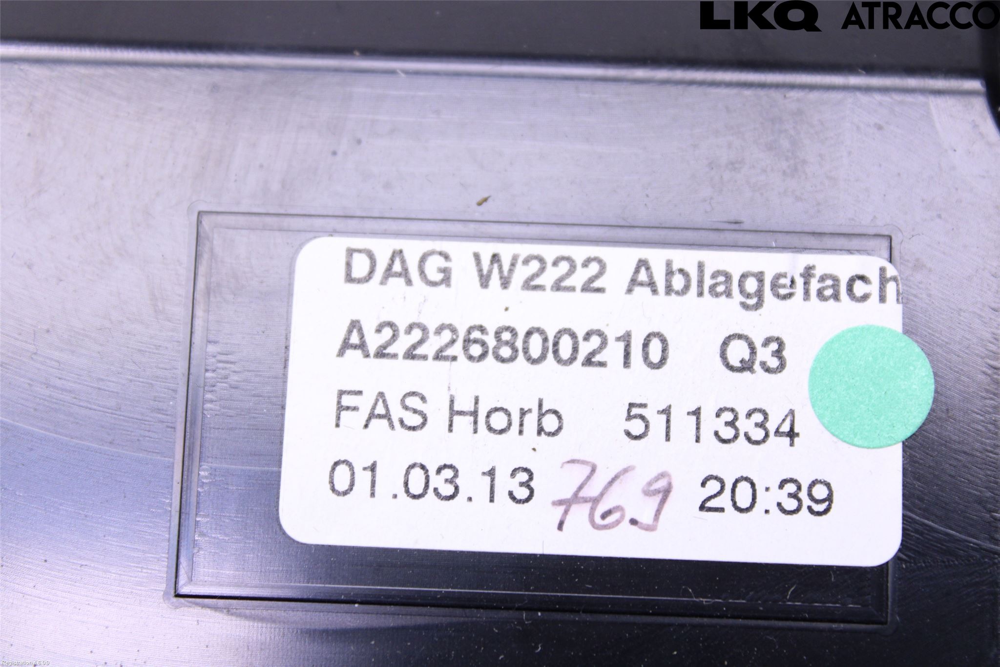 Øvrige MB S-CLASS AMG (W221) Innr Oppbevaringsrom