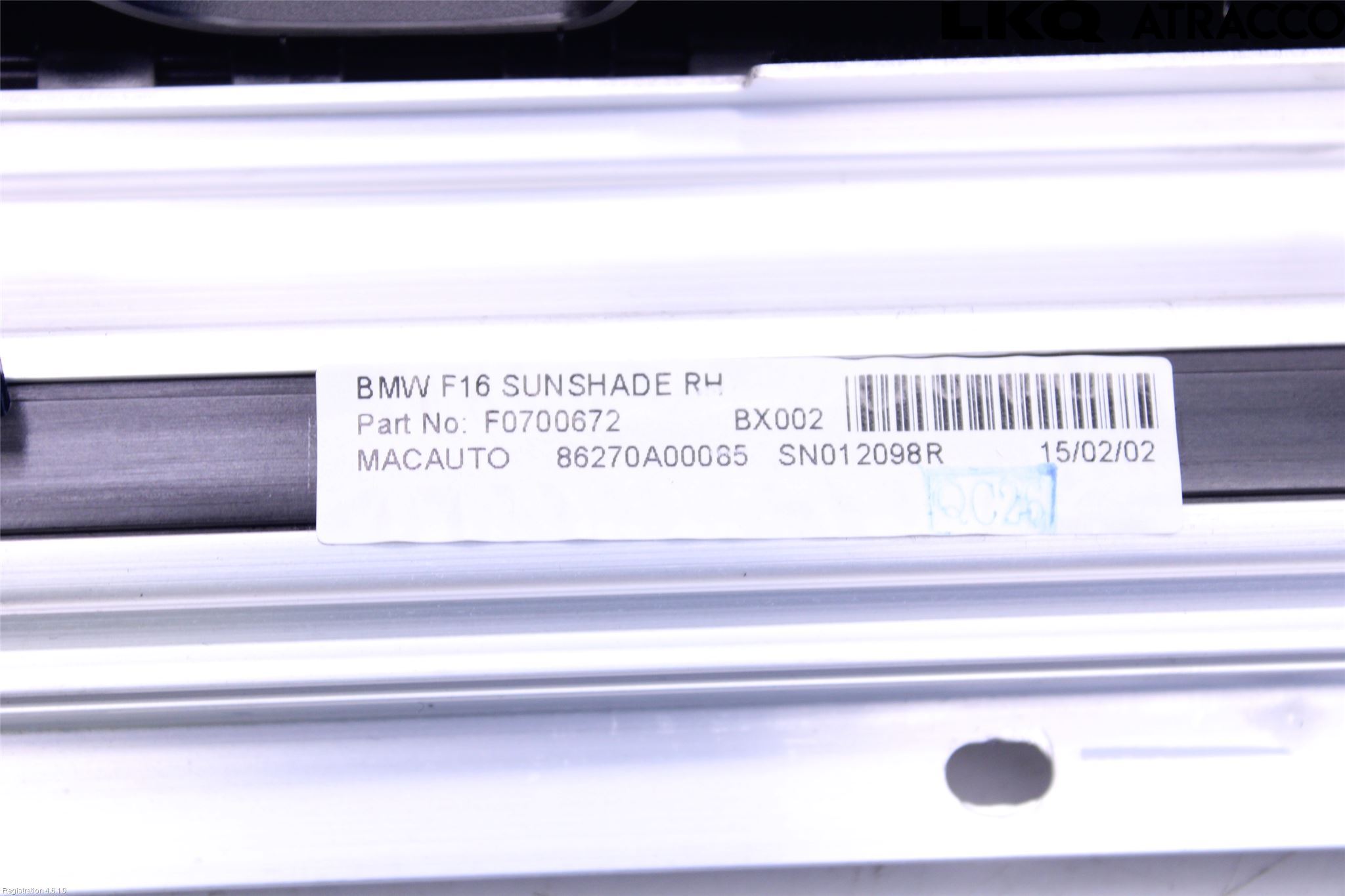 BMW X6 F16 14-19 Innr Innsyn Beskytelse Stv