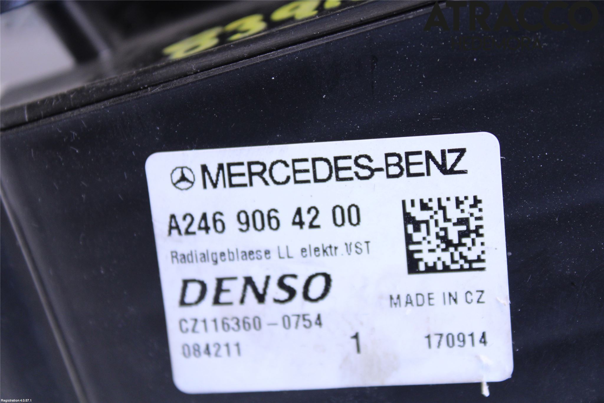 Mercedes-Benz MB CLA-KLASS (C117/X117) 13-19 Varme Ac Varmeapparatvifte