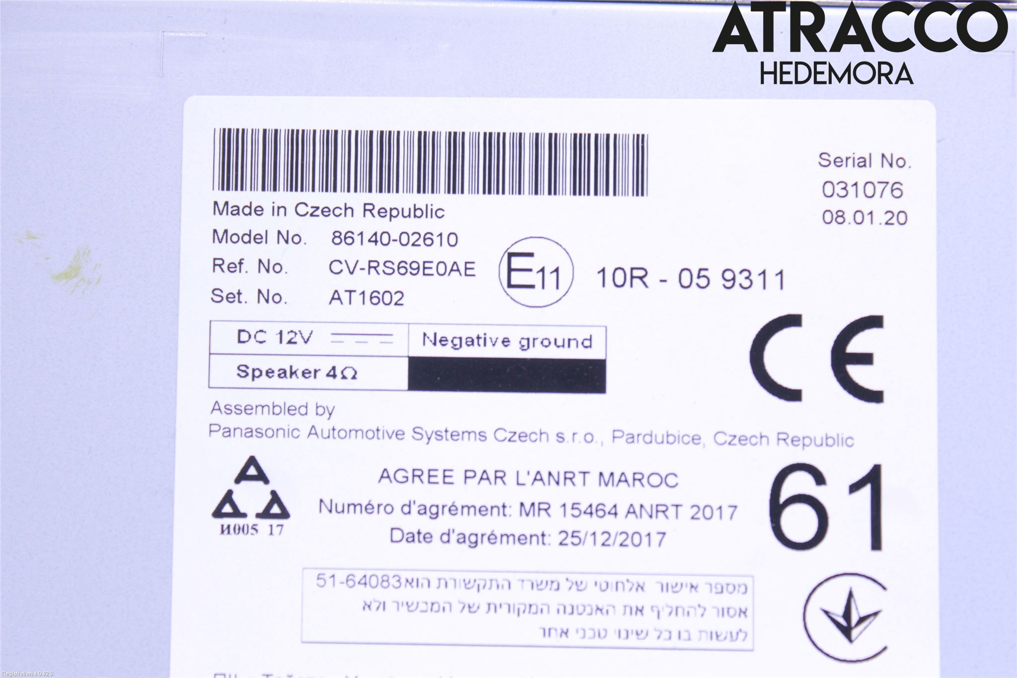 Toyota COROLLA 19- Stereo Radio Med Cd