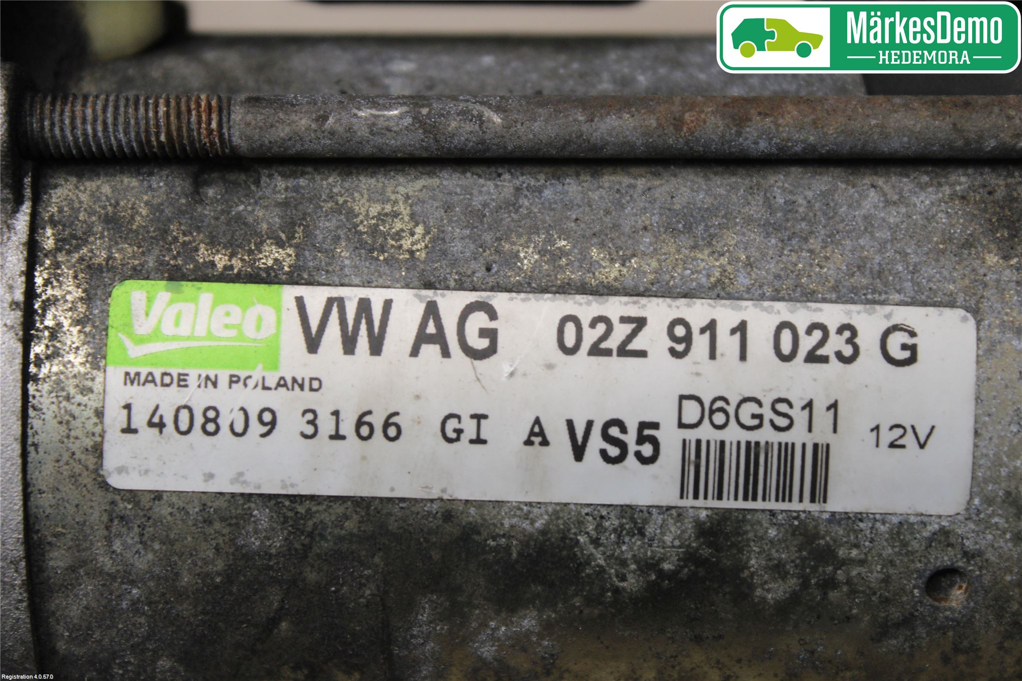Volkswagen VW GOLF VI 09-13 Startmotor