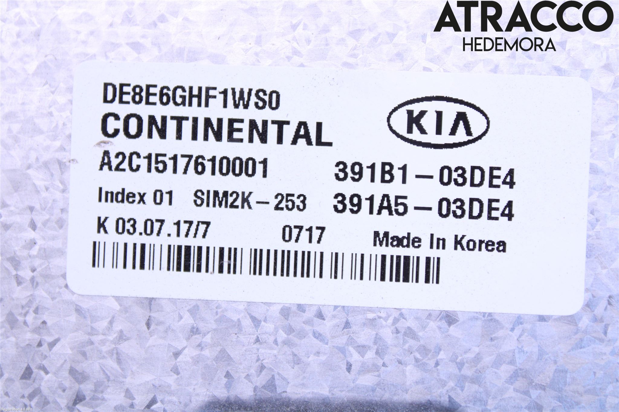 Kia NIRO (DE) 17-22 Styreenhet Innsprøytning