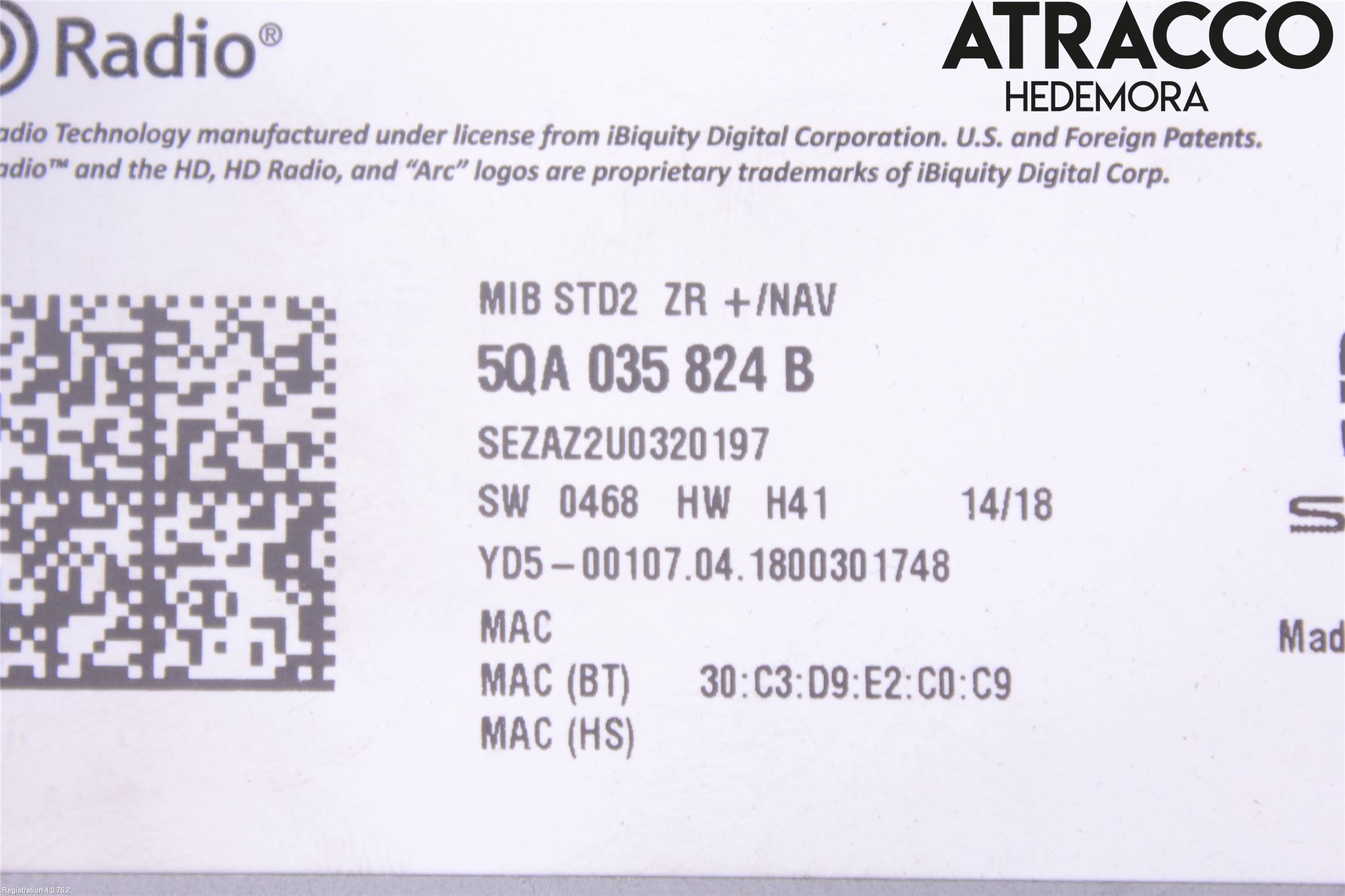 Seat IBIZA V 17-20 Stereo Radio Med Cd