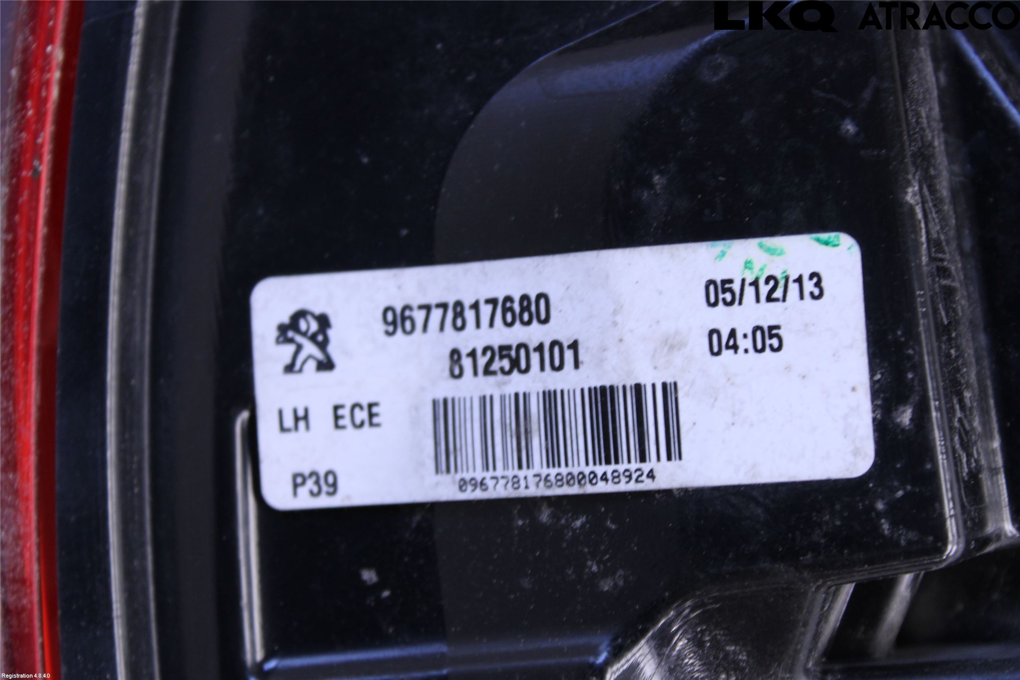 Peugeot 308 14-21 Baklykt Venstre