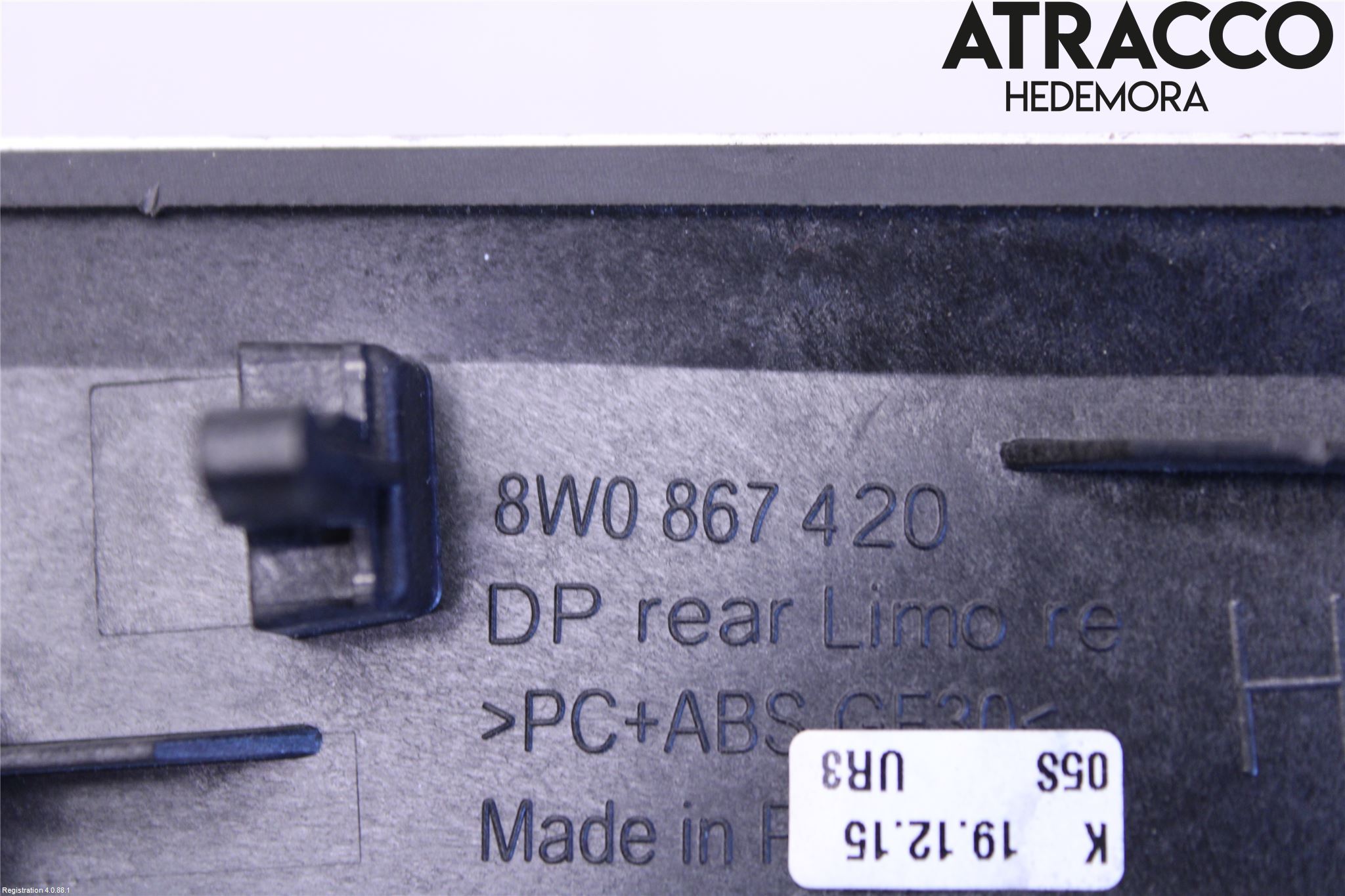 Audi A4/S4 B9 16-19 Dørtrekk Innlegg Høyre