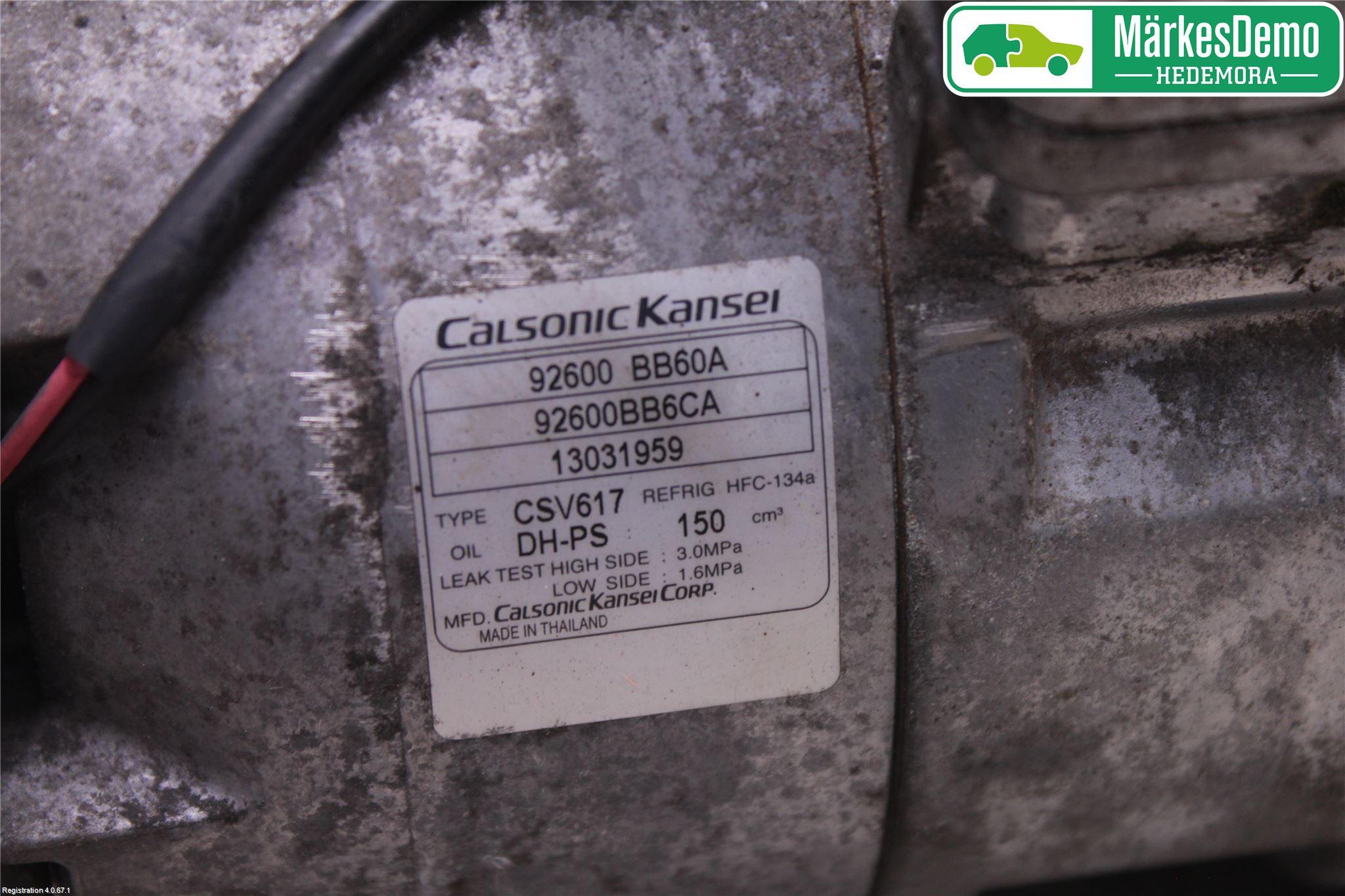 Nissan QASHQAI+2  10-14 Varme Ac Kompressor