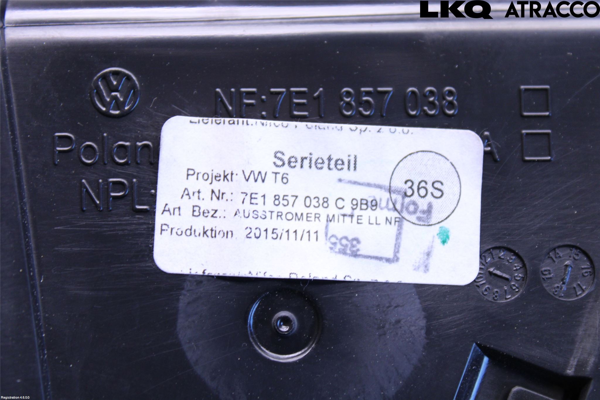 Volkswagen VW TRANSP/CARAVELLE (T6) 16-22 Dashbord Kanal - Dyse
