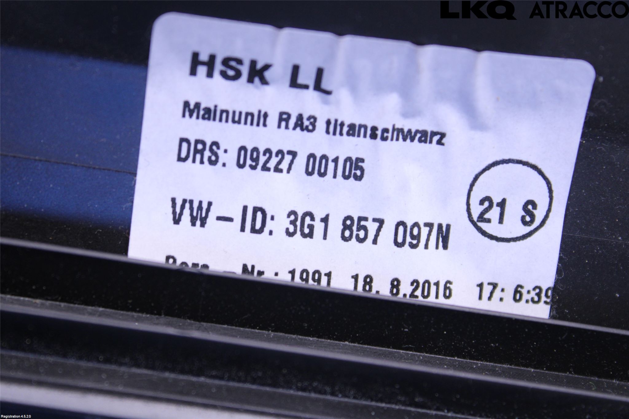 Volkswagen VW PASSAT 15-19 Innr Hanskerom