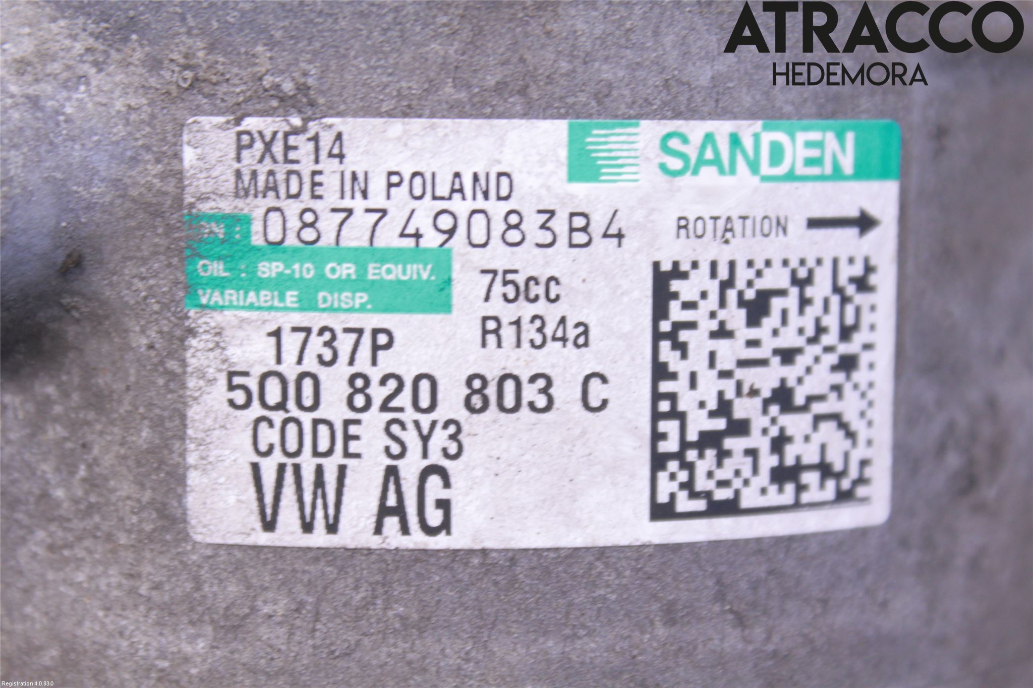 Skoda OCTAVIA (5E) 13-20 Varme Ac Kompressor