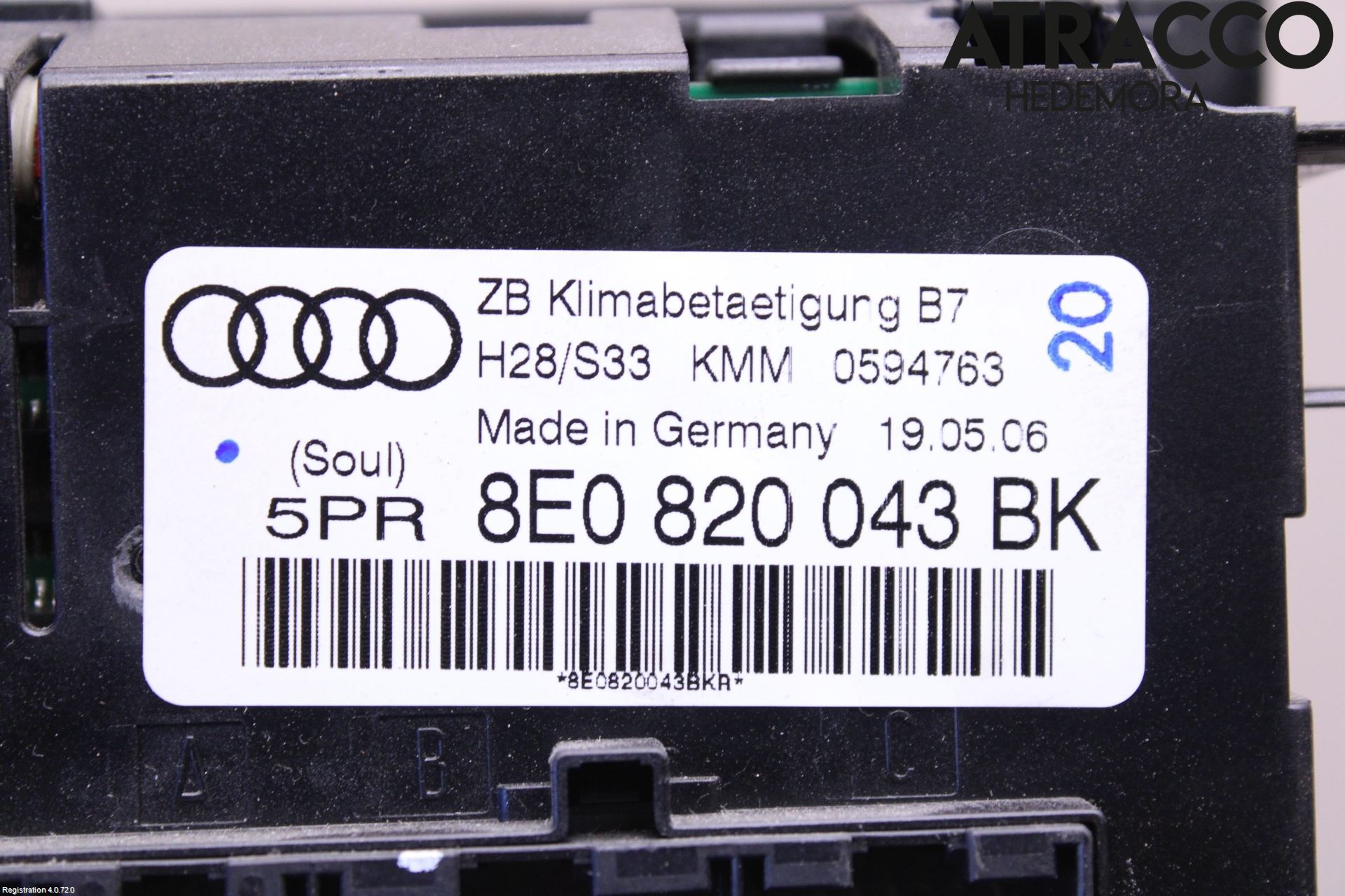 Audi A4/S4 05-07 Varme Ac Betjening-Display