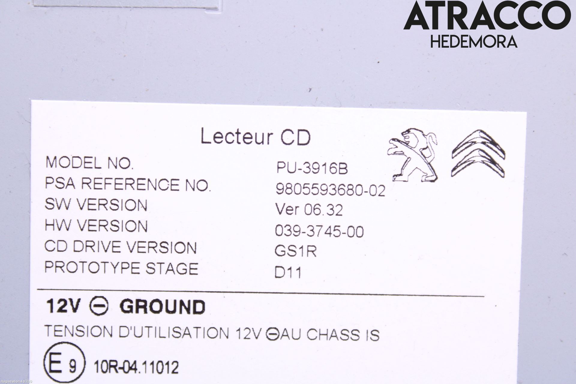 Citroen C4 II 11-18 Stereo Radio Med Cd