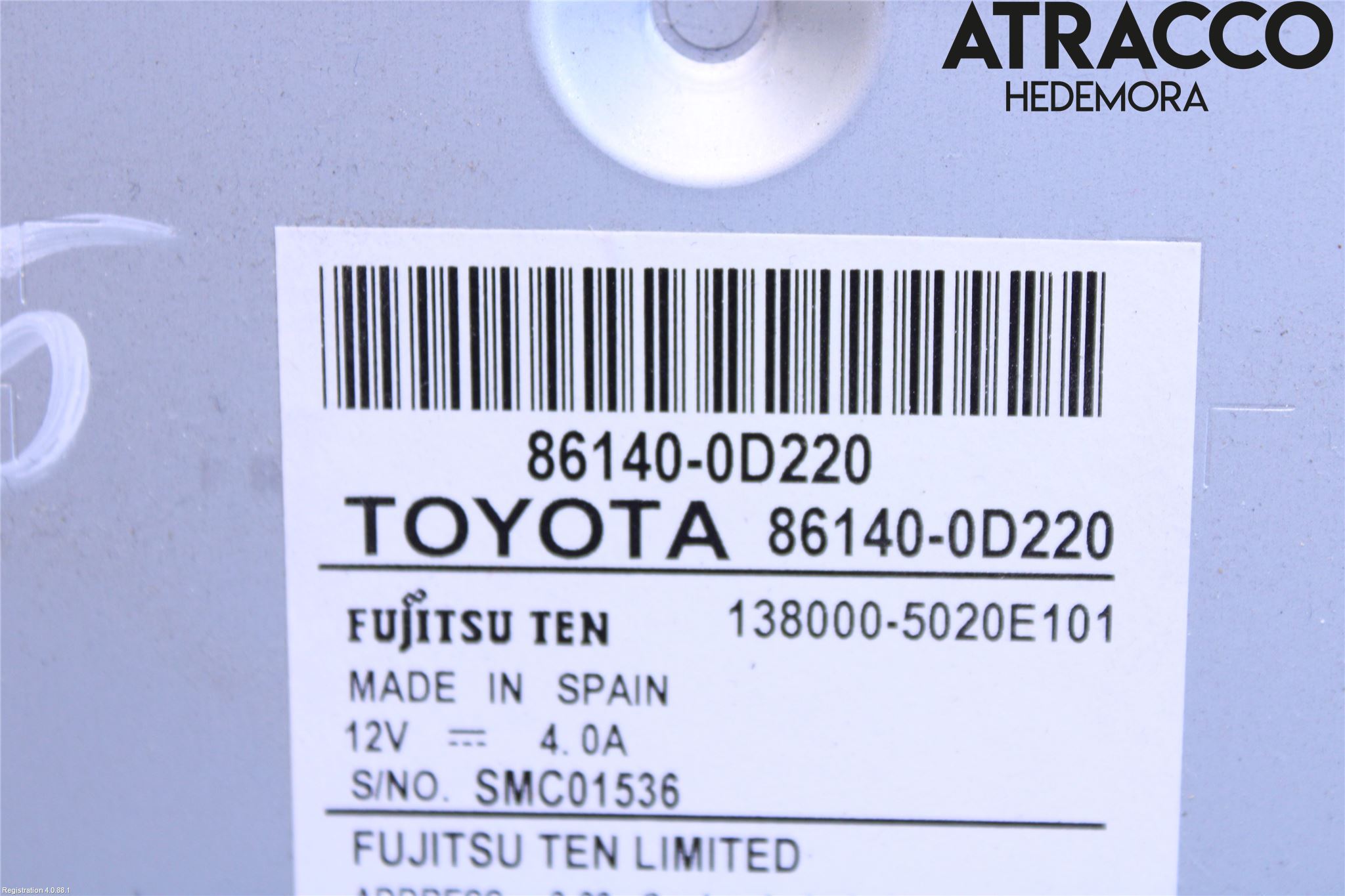 Toyota YARIS XP130 15-20 Stereo Radio Med Cd