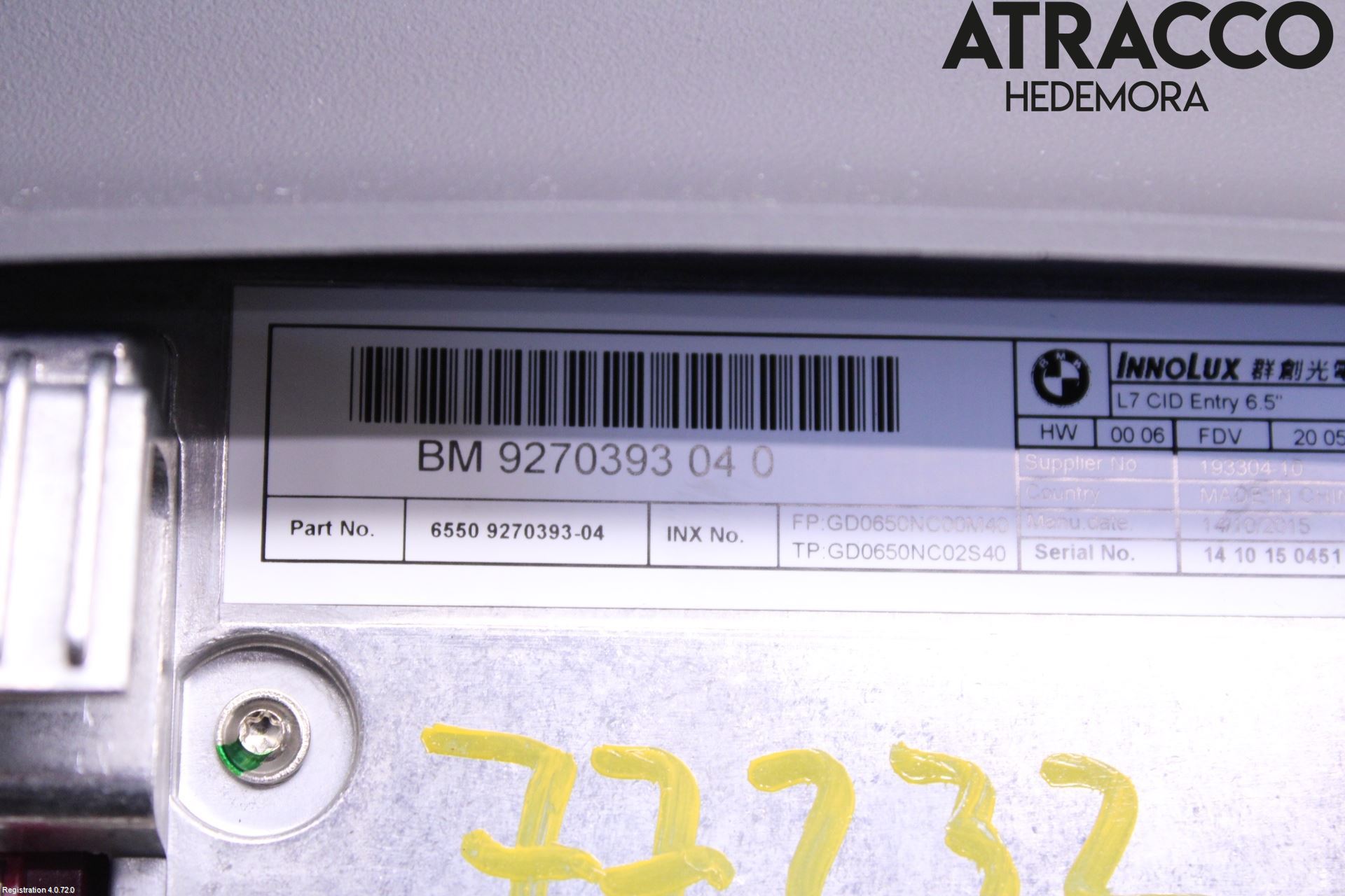 BMW 3 F30/F31/F80 12-19 Stereo Radio Med Cd