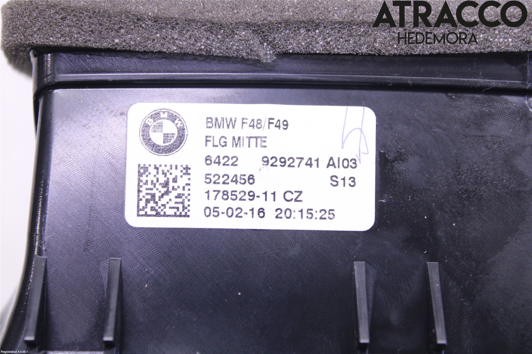 BMW X1 F48 15-22 Dashbord Kanal - Dyse