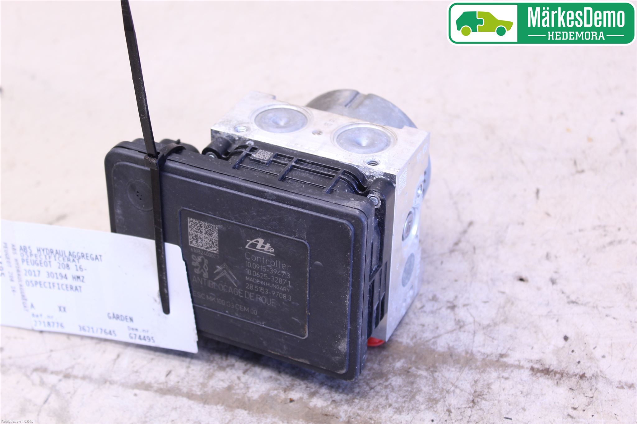 Peugeot PEUGOT 208 16-19 Abs Hydraulikkaggregat