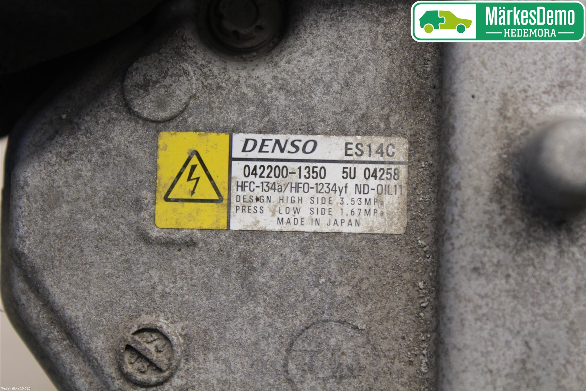 Toyota YARIS XP130 15-20 Varme Ac Kompressor