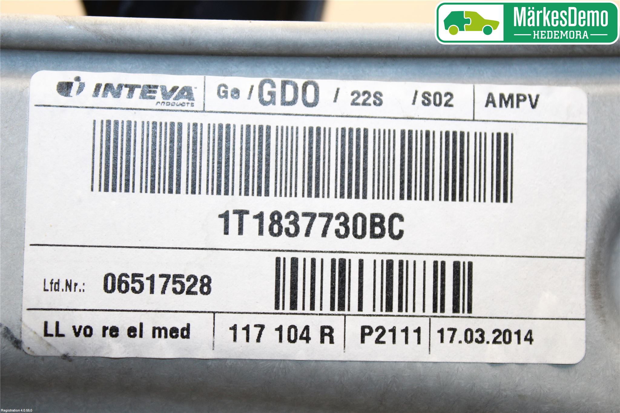Volkswagen VW TOURAN 10-15 Vindusheis El Komp