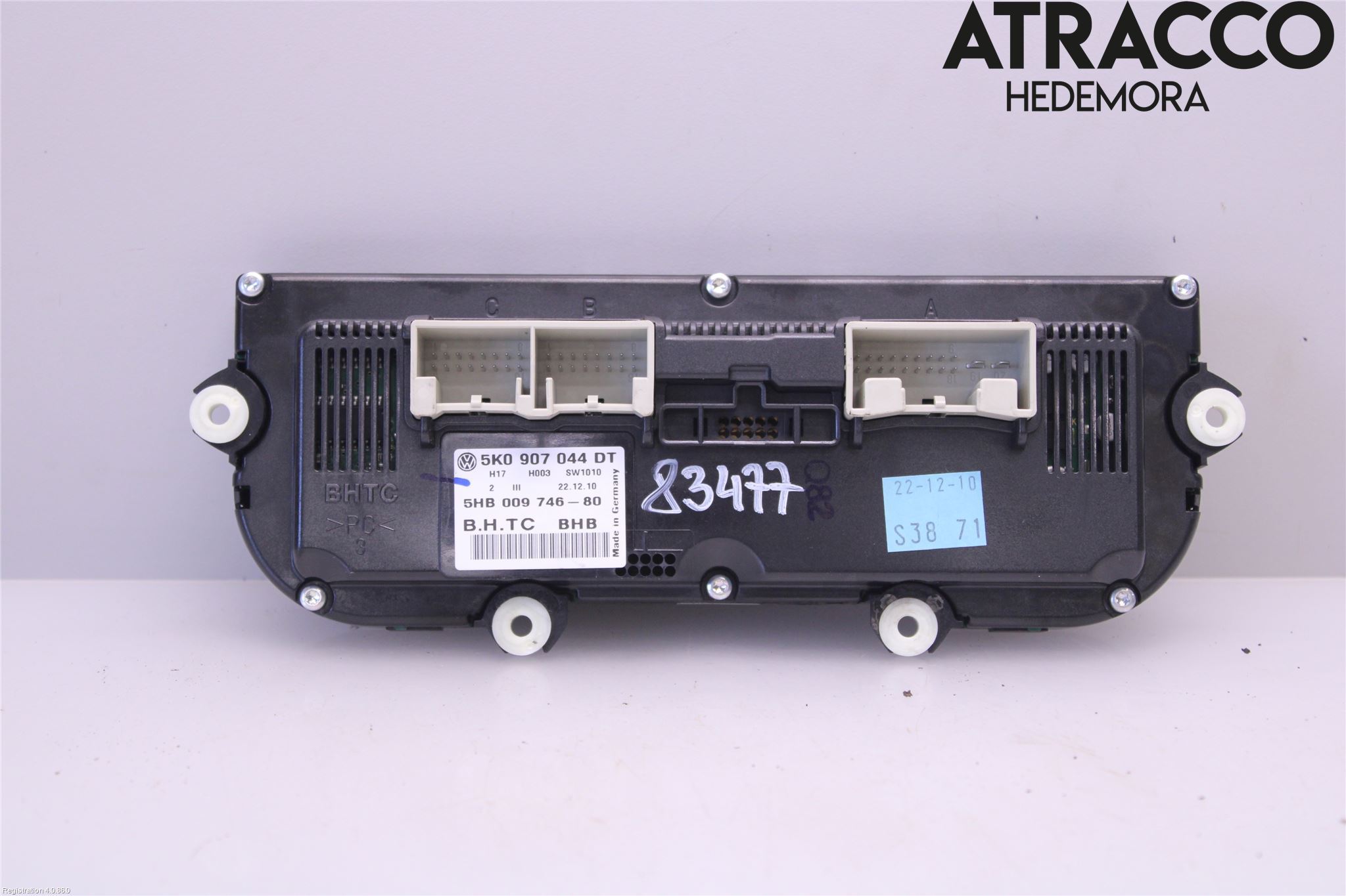 Volkswagen VW GOLF VI 09-13 Varme Ac Betjening-Display
