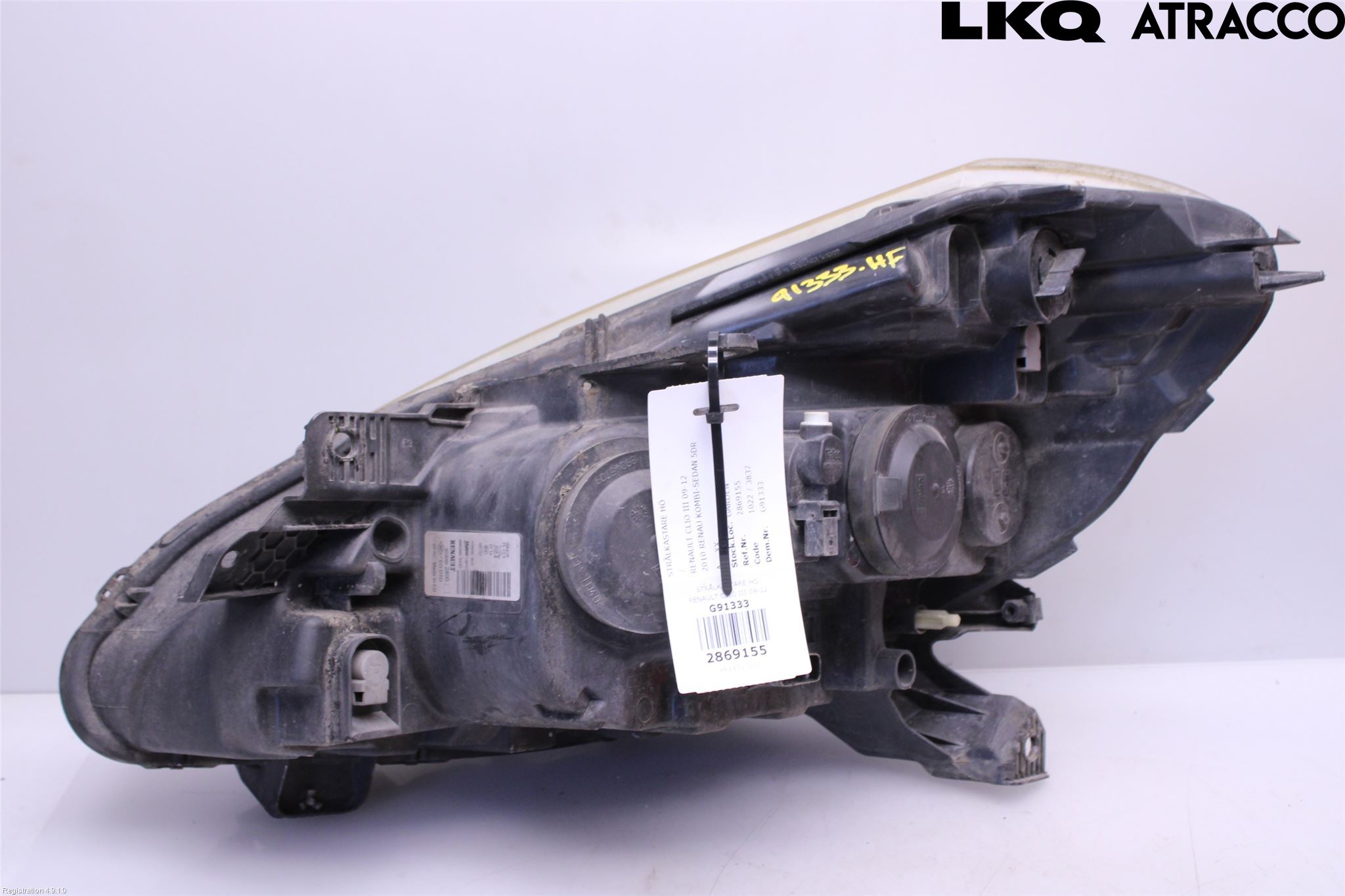 Renault CLIO III  09-12 Frontlykt Høyre