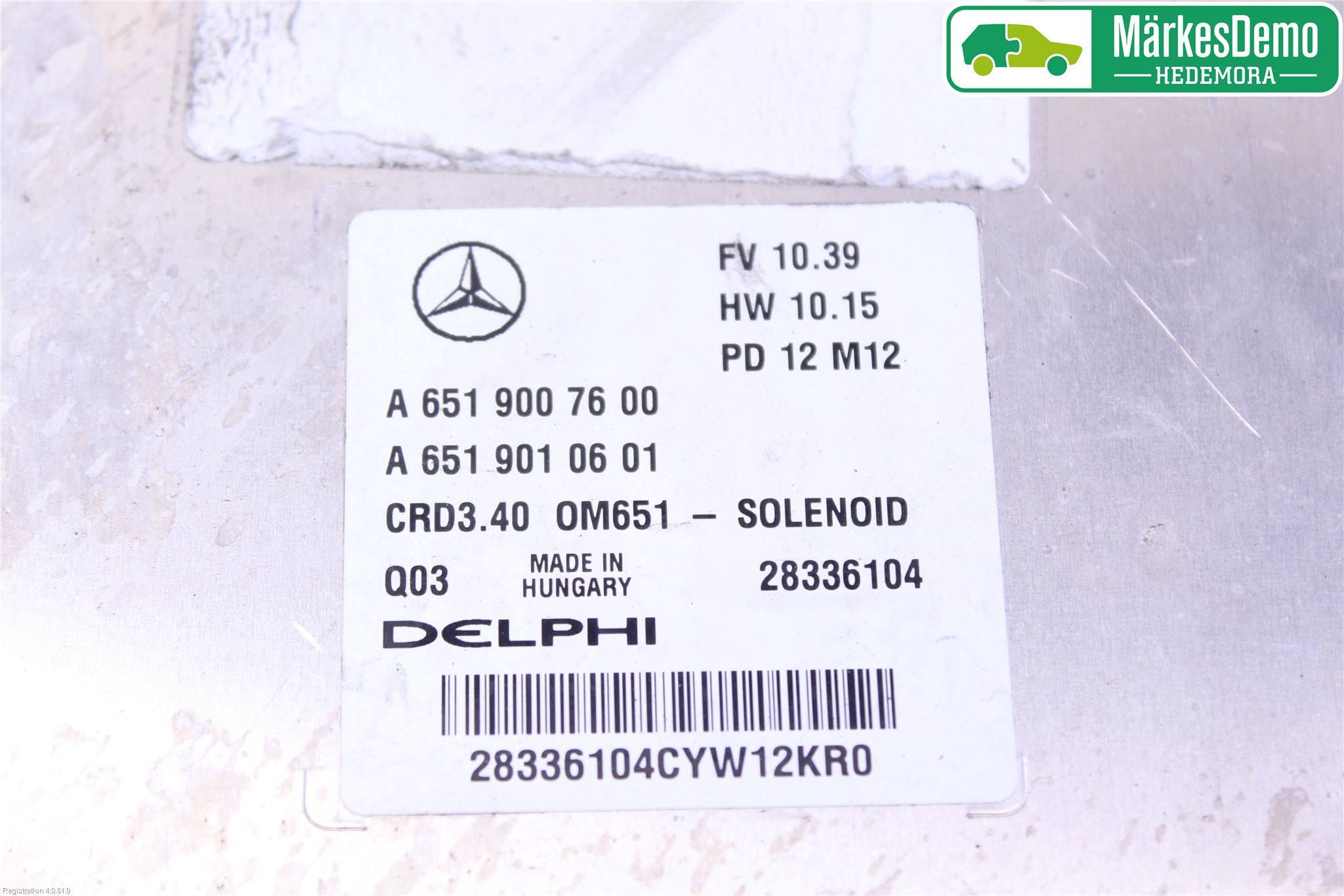 Mercedes-Benz MB A-KLASS (W176) 13-18 Styreenhet Dieselpumpe