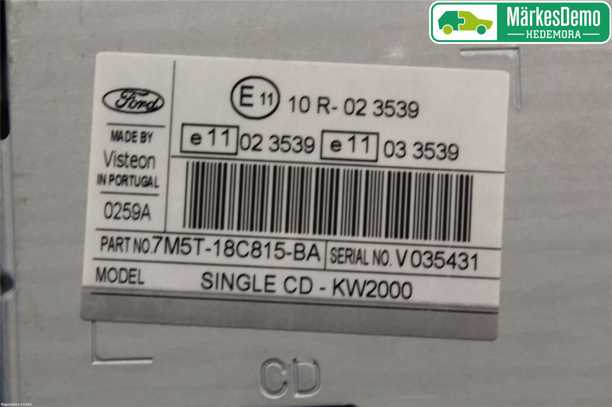 Ford FOCUS     04-07 Stereo Radio Med Cd