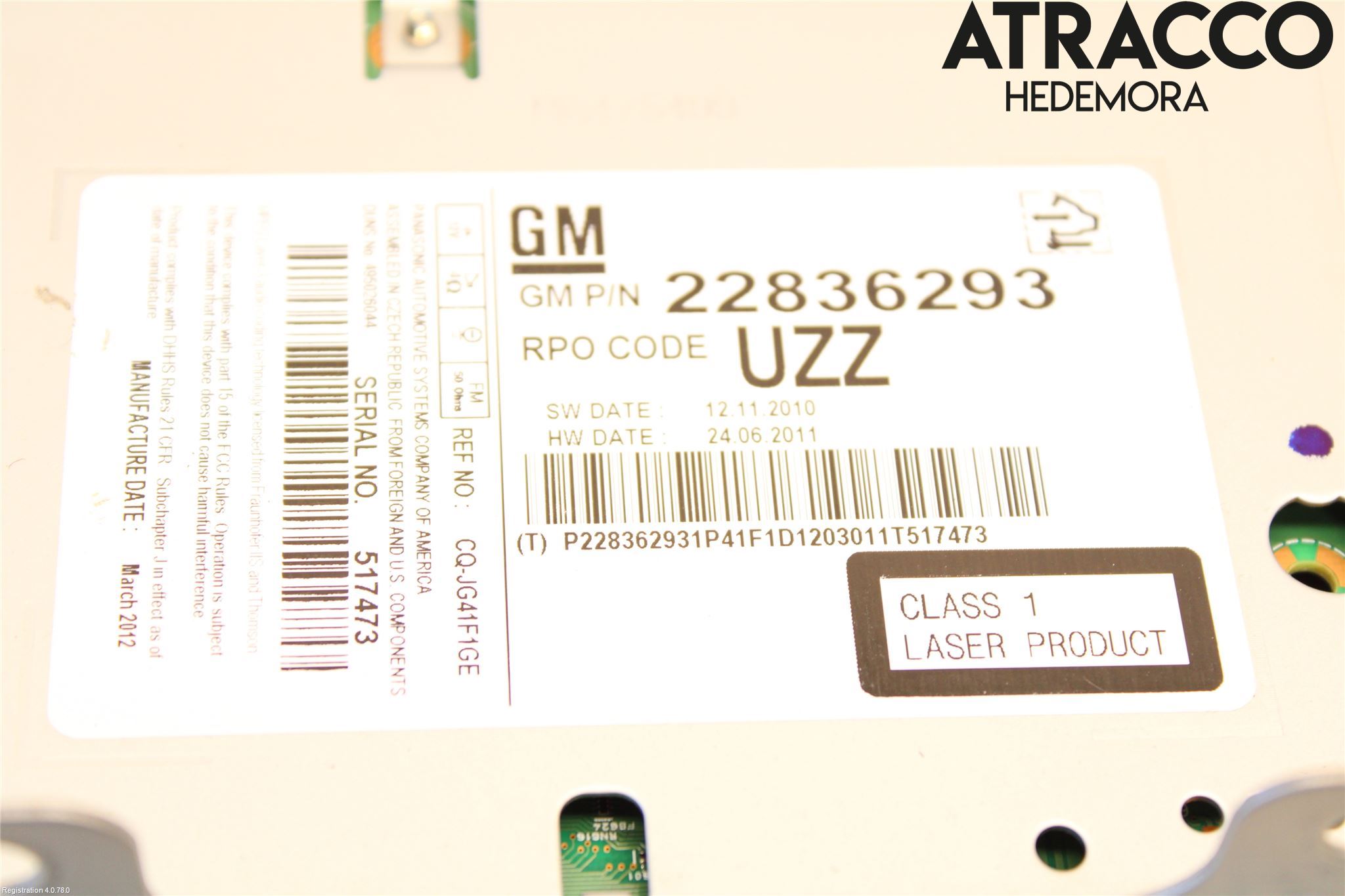 Opel ASTRA J 10-15 Stereo Radio Med Cd