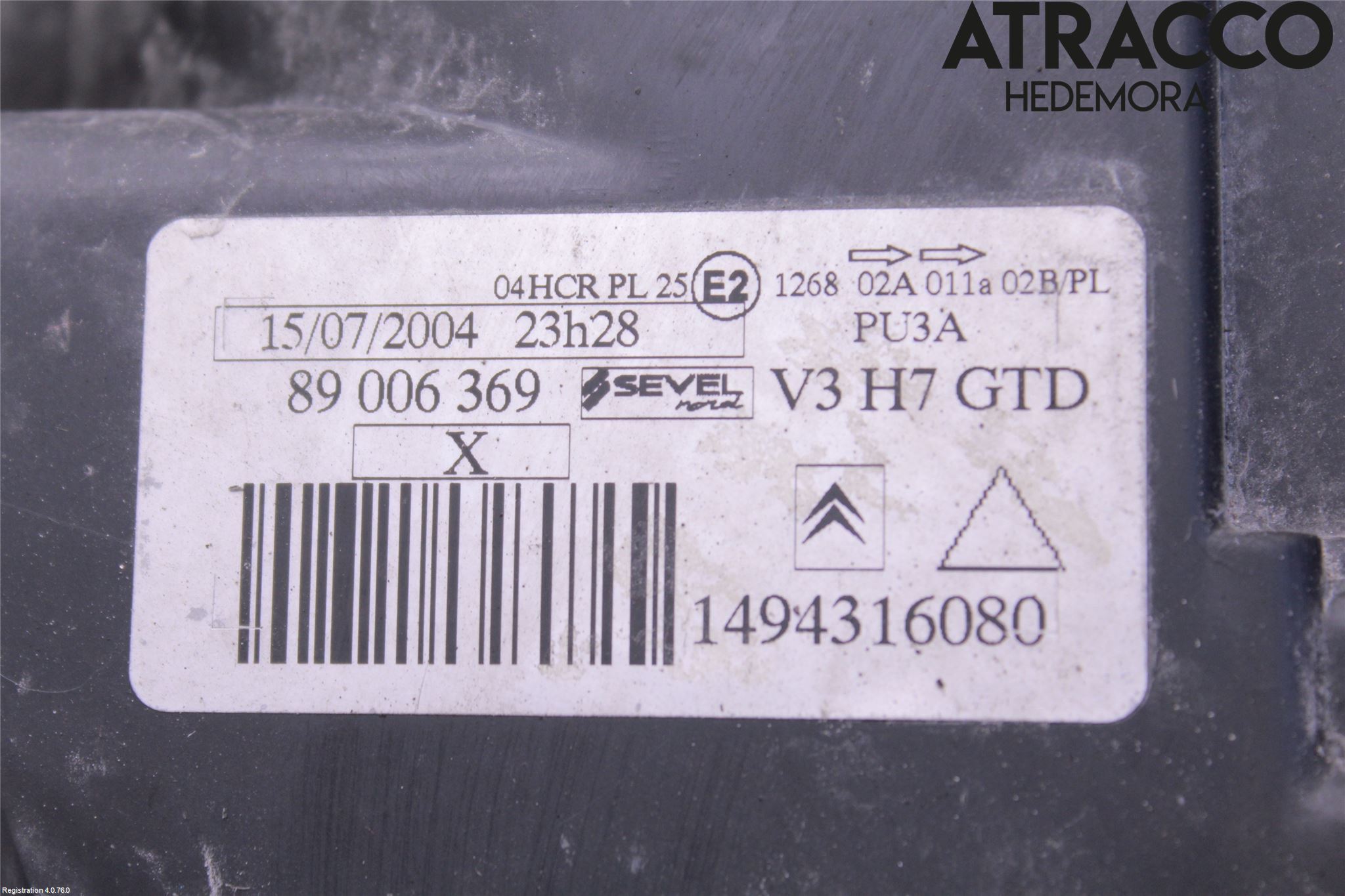 Citroen C8 Frontlykt Venstre