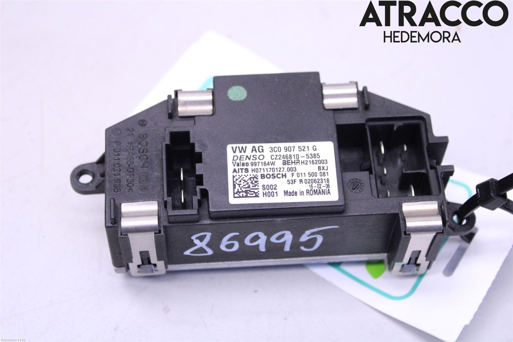 Volkswagen VW CADDY 16-20 Varmeapparat Viftemotstand