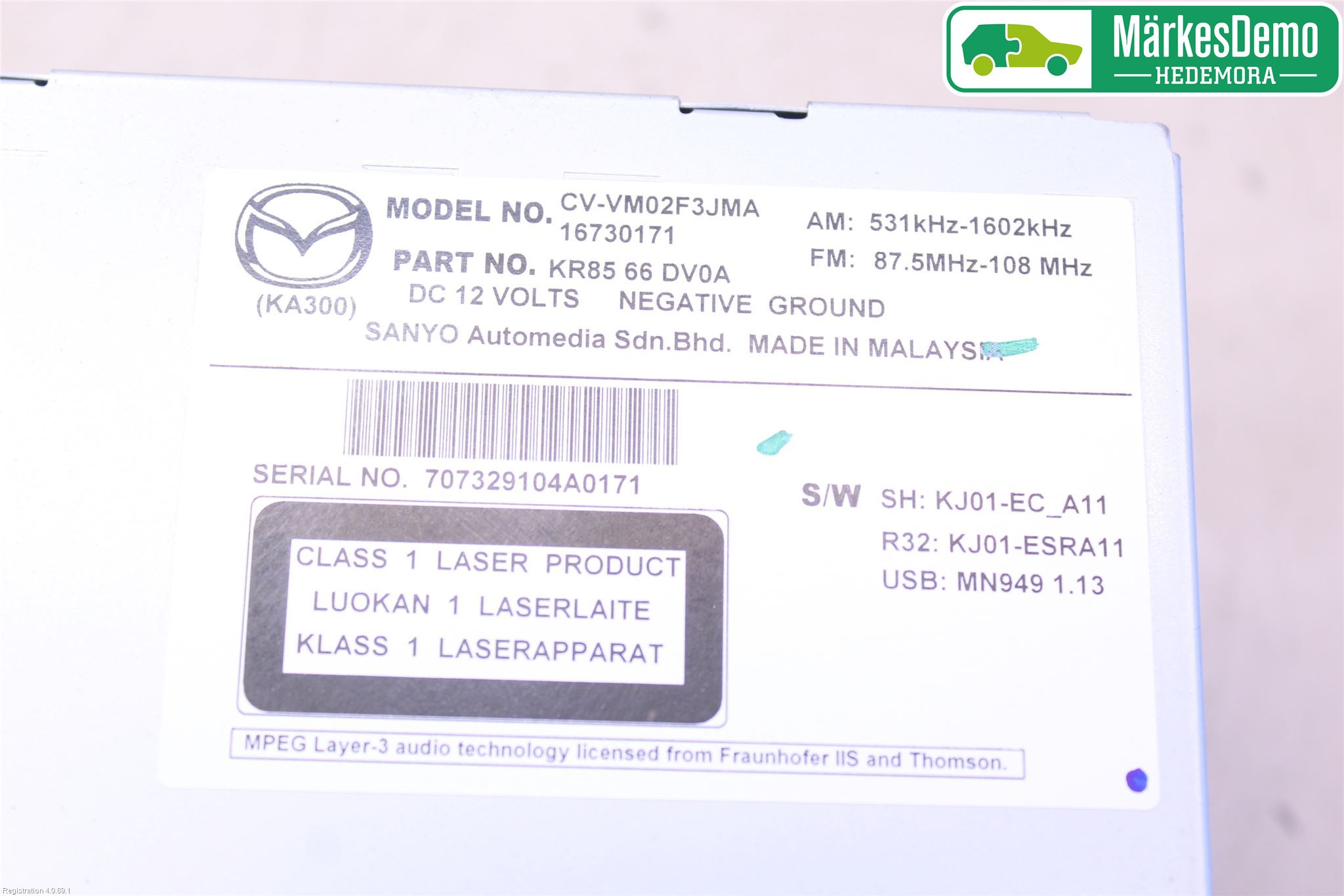 Mazda CX-5 12-17 Stereo Radio Med Cd