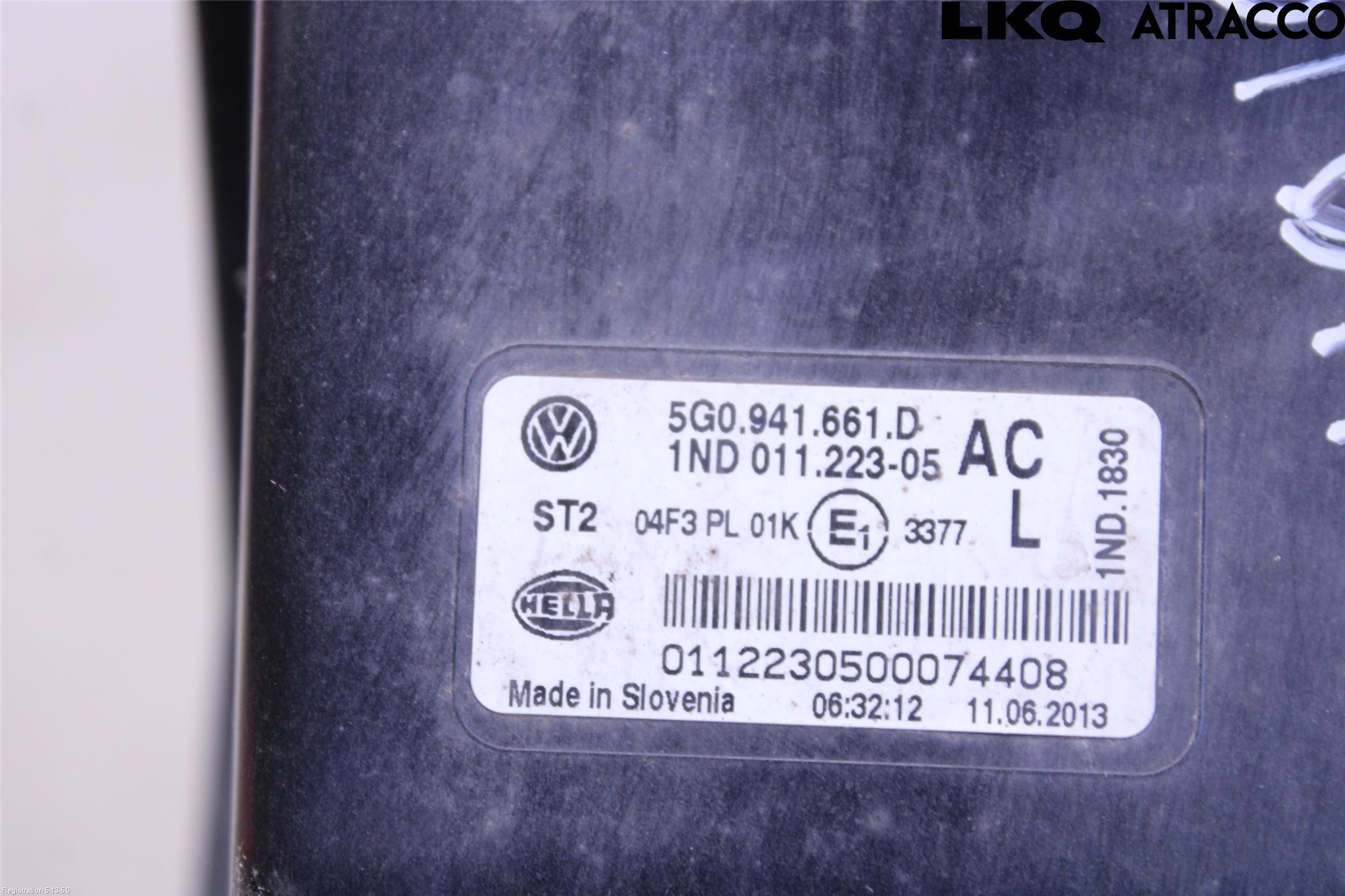 Volkswagen VW GOLF / E-GOLF VII 13-20 Frontlykt-Kurve-Tåkelys