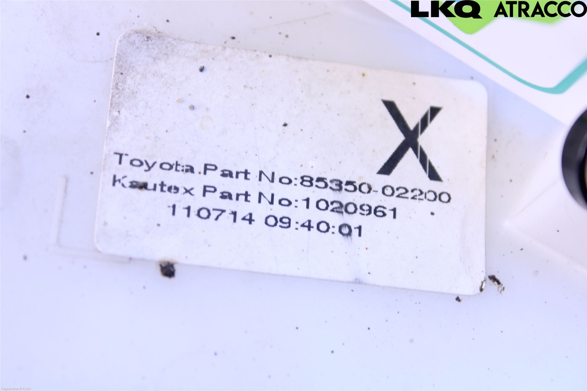 Toyota AURIS 13-19 Spylerbeholder Frontrute-Lykte