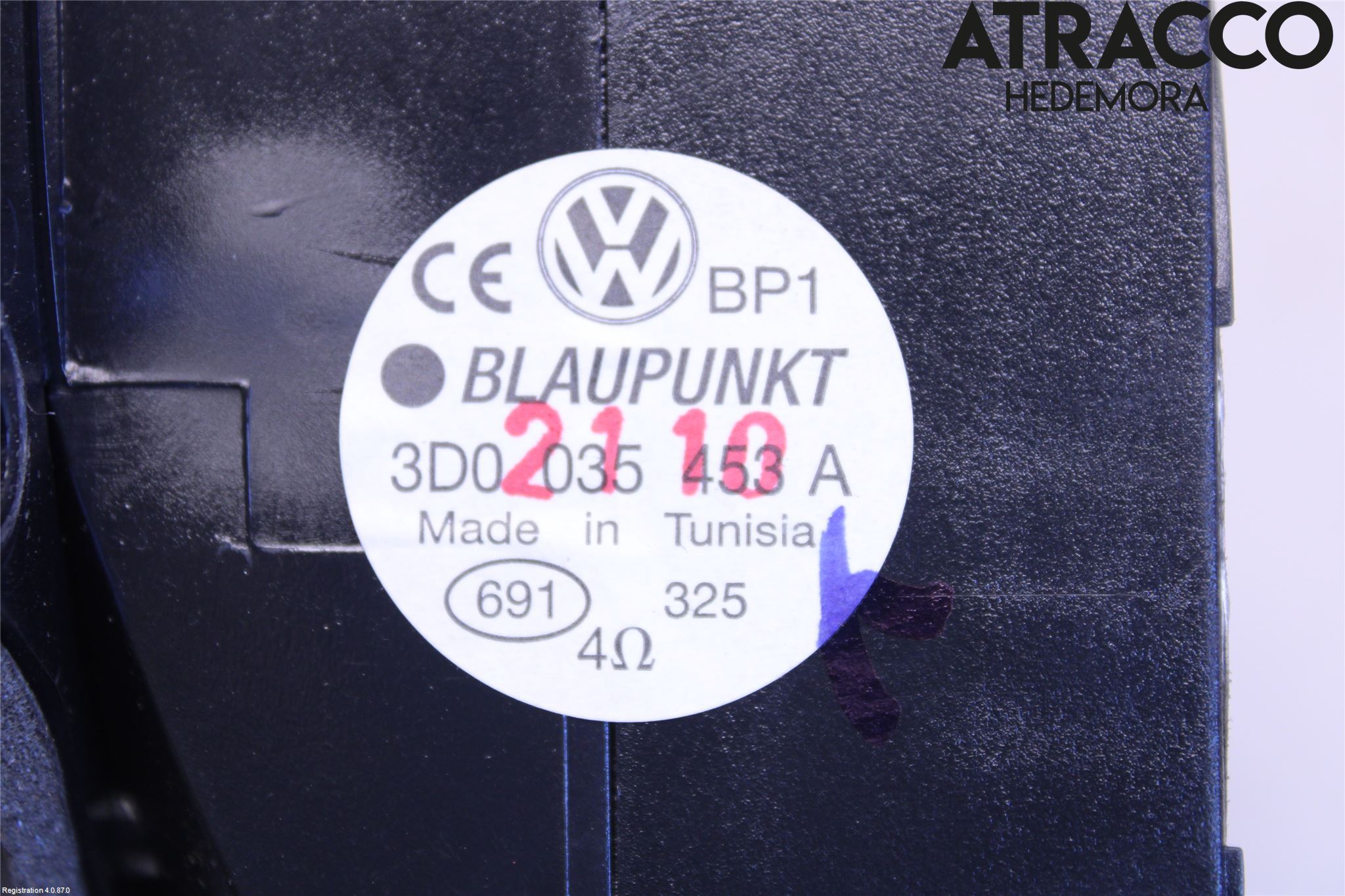 Volkswagen VW PHAETON Innr Høyttaler