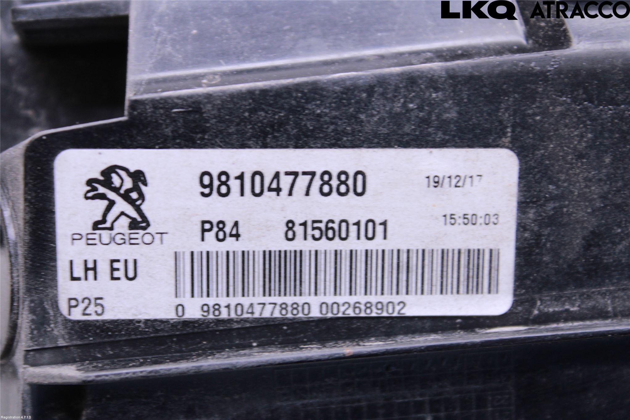Peugeot 3008 17-24 Baklykt Venstre  På Luke(Indre