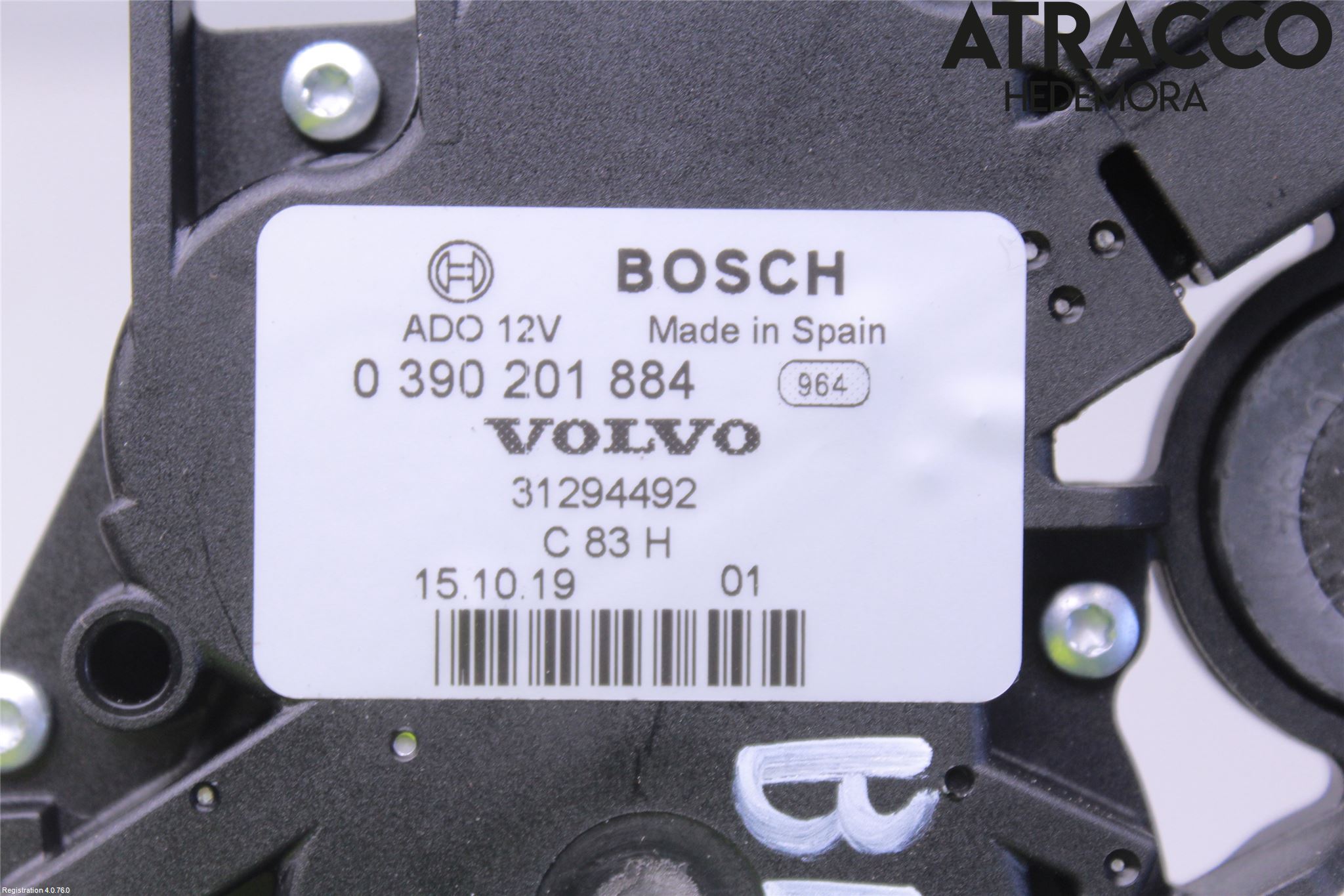 Volvo V40 12-19 Viskermotor Bakluke