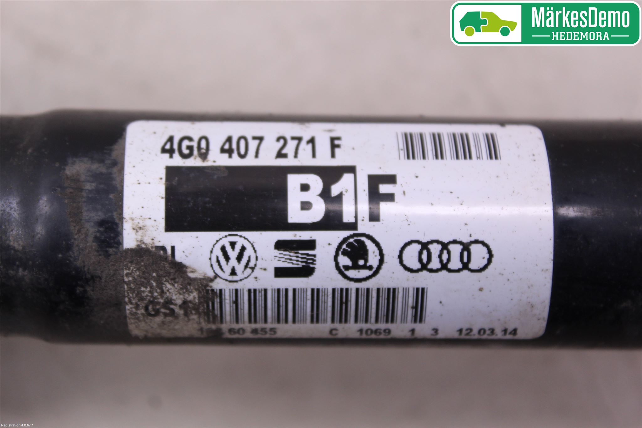 Audi A6/S6 4G 11-18 Drivaksel Foran Kompl Høyre