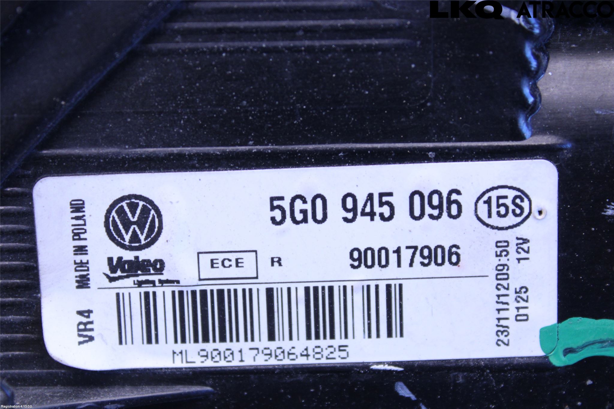 Volkswagen VW GOLF / E-GOLF VII 13-20 Baklykt Høyre